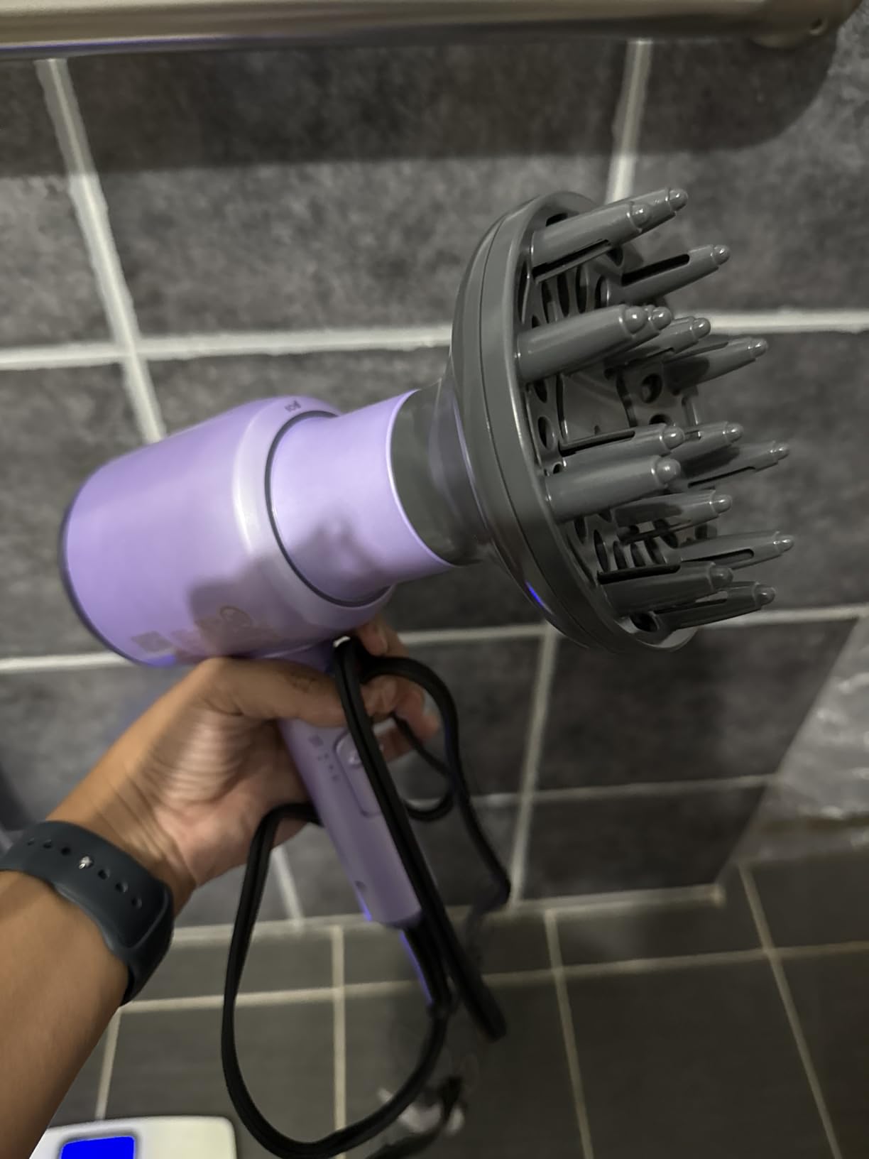 Wavytalk Blown Away Ionic Hair Dryer with Diffuser for Curly Hair, 1875W customer photo 2