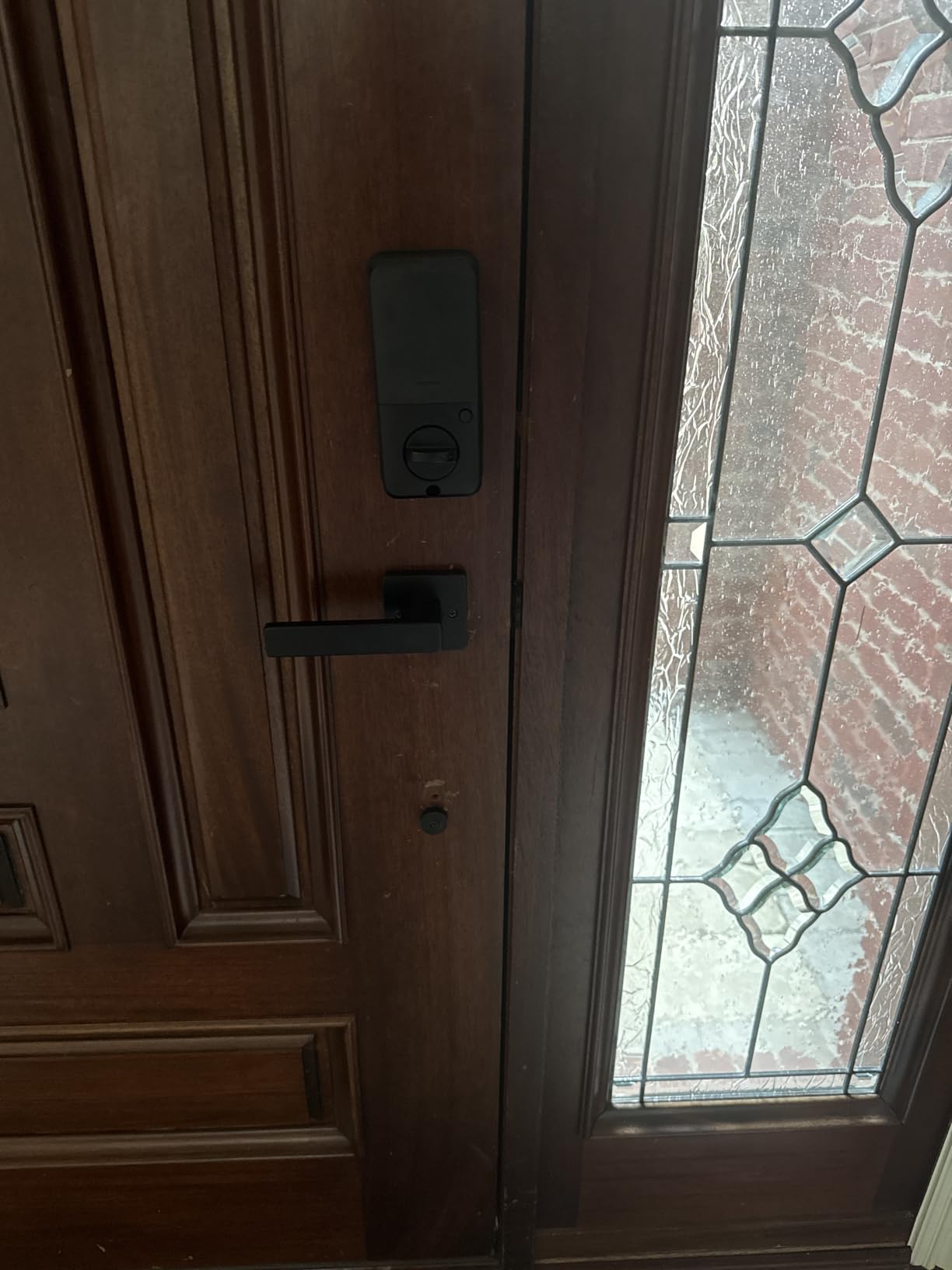 Keypad Smart Door Lock with Handle: Kucacci Keyless Entry Fingerprint Lock - Digital Code Handle with Keypad - Electronic Smart Knob for Front Door - Deadbolt Alternative with App - Easy Installation customer photo 2