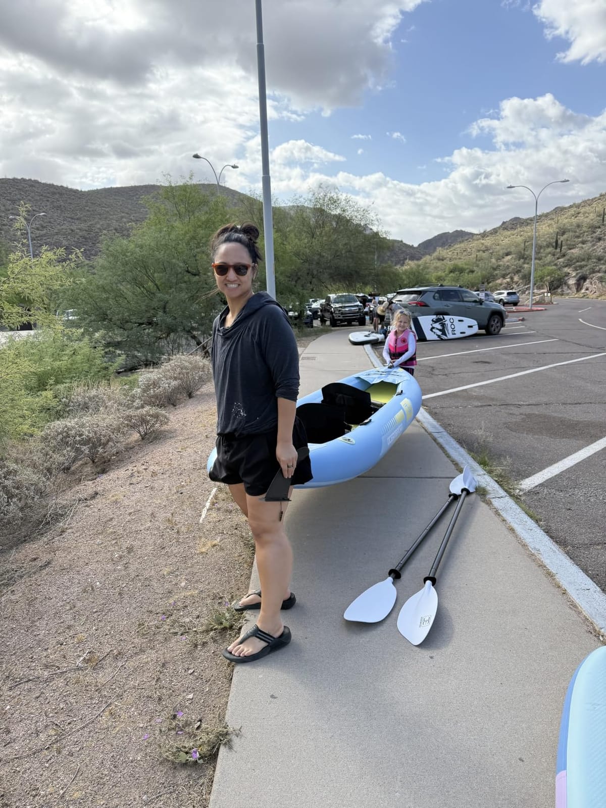 OCEANBROAD Inflatable Sit-in Kayak(NO HIN), 1 Person/2 Person Touring Kayak | Drop-Stitch Floor, 10.5ft/13.7ft, Single/Tandem, Blow Up Kayak for Adults with Paddle, Kayak Seat, Pedal, Hand Pump, Bag customer photo 2