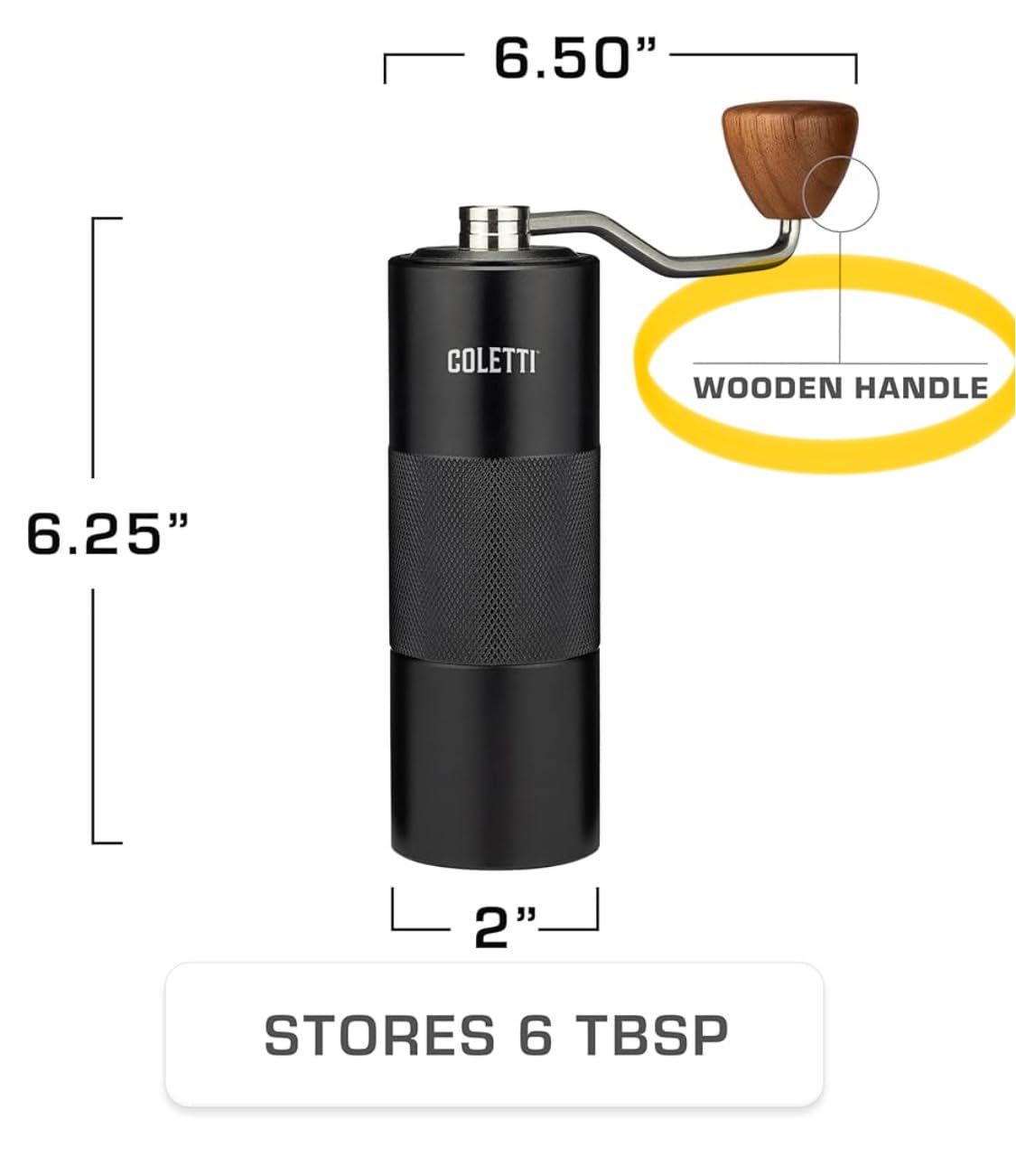 COLETTI Crag Manual Coffee Grinder — Hand Coffee Grinder — CNC Burr Precision Hand Grind, Heavy Duty for Travel, Camping, Hiking & Adventure – Includes Brush [Black Coat] customer photo 1