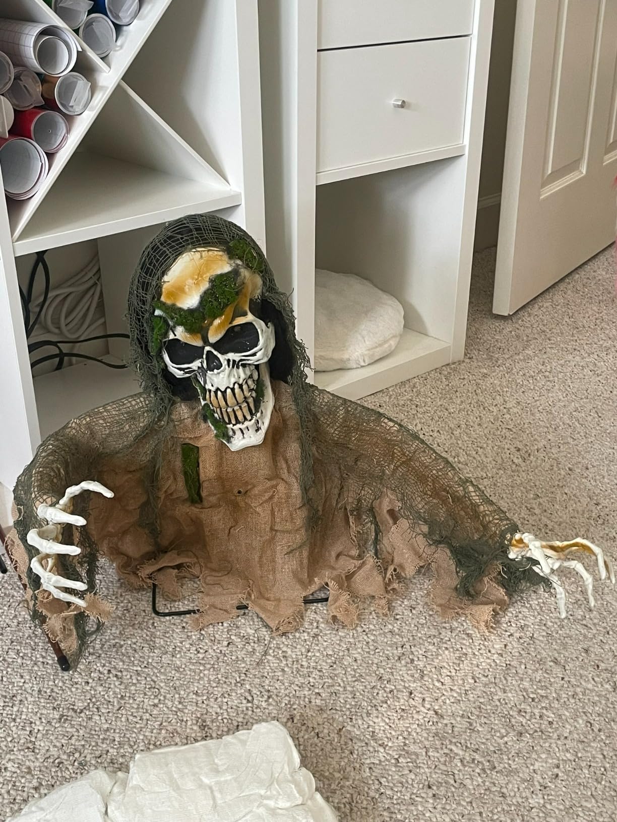 JOYIN Halloween Animated Zombie Groundbreaker Outdoor Decor with Light Up Eyes Creepy Animatronic Decorations with Movable Arms for Halloween Party Prop and Lawn Patio Yard Outside Decorations customer photo 1