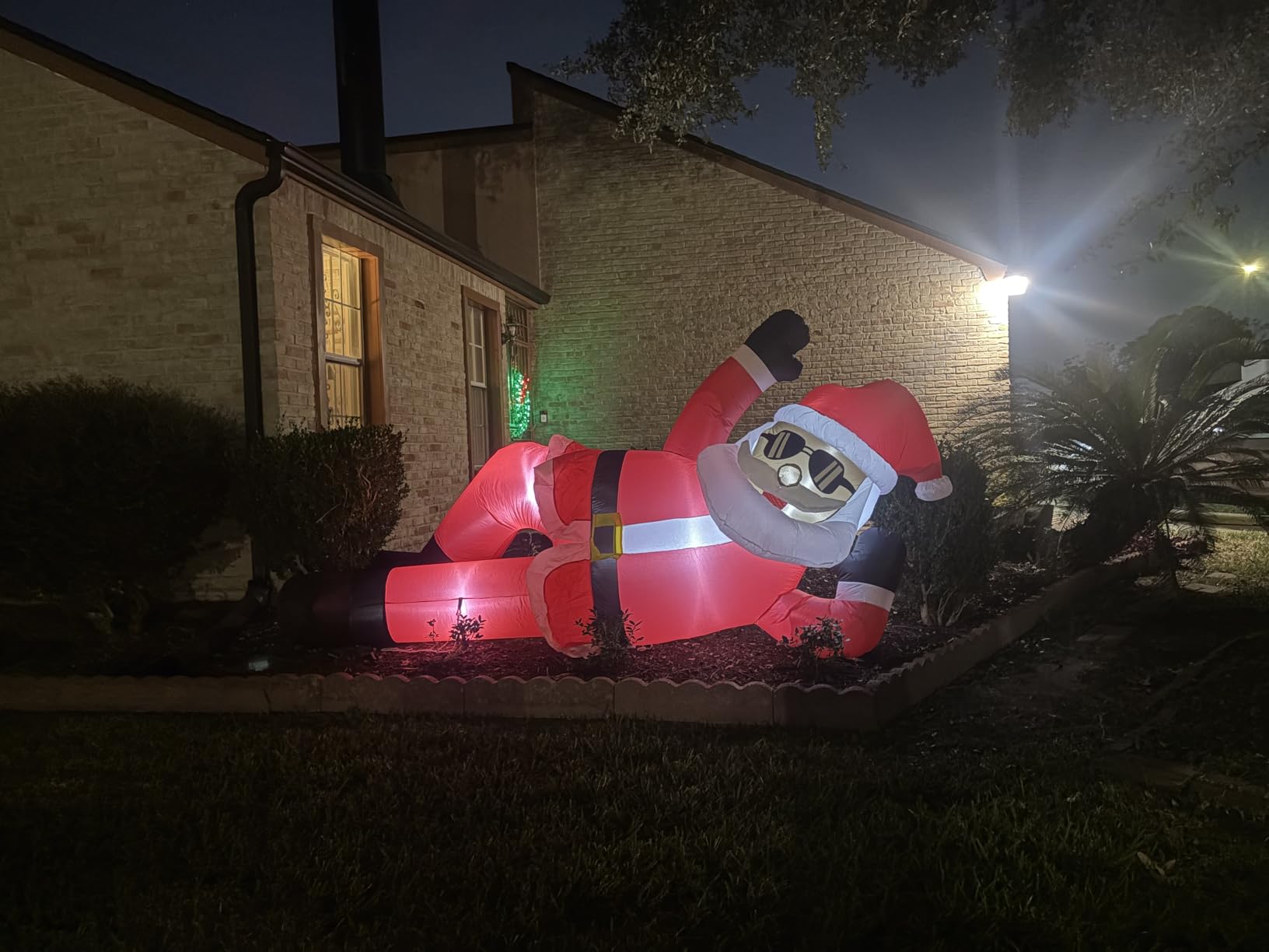 OurWarm 10FT Christmas Inflatables Outdoor Decorations, Giant Inflatable Black Santa Outdoor Inflatables, Christmas Blow Up Yard Decorations for Xmas Outside Lawn Yard Garden customer photo 1