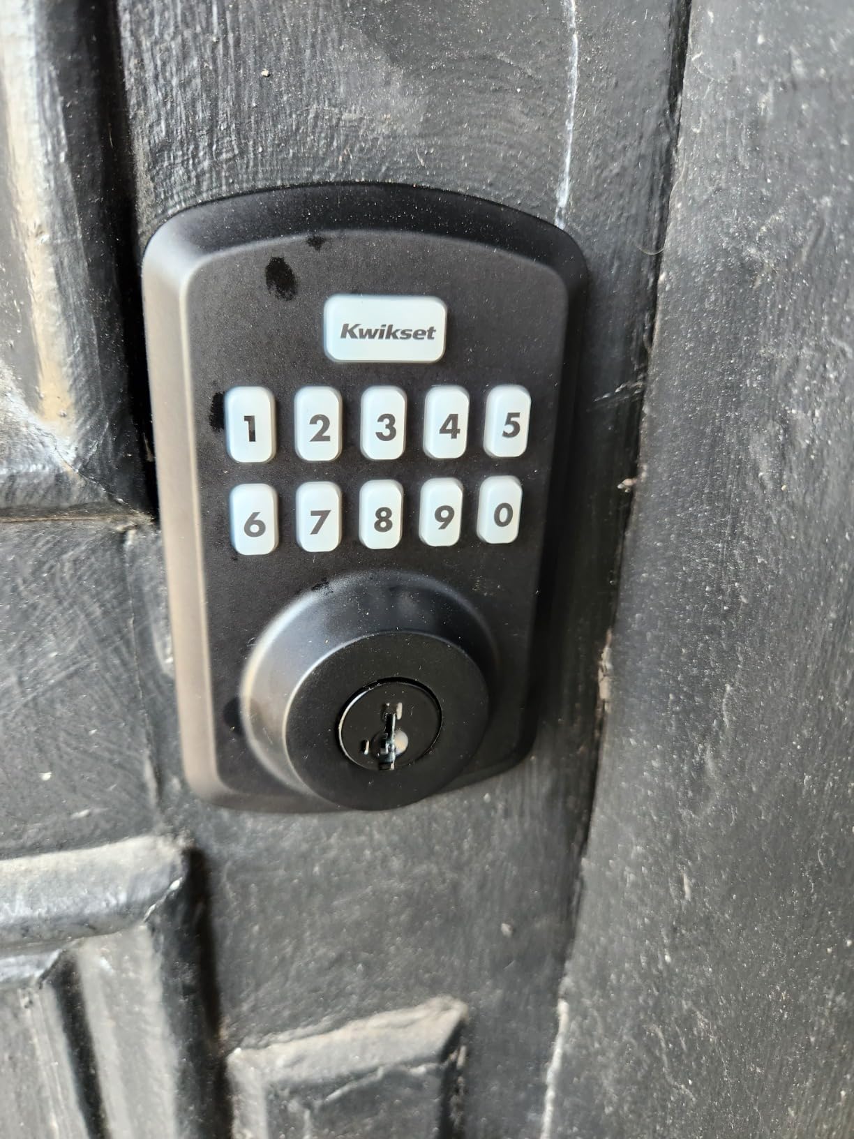 Kwikset Powerbolt 250 10-Button Keypad Matte Black Transitional Electronic Deadbolt Door Lock, Featuring Convenient Keyless Entry, Customizable User Codes and Auto-Locking customer photo 1