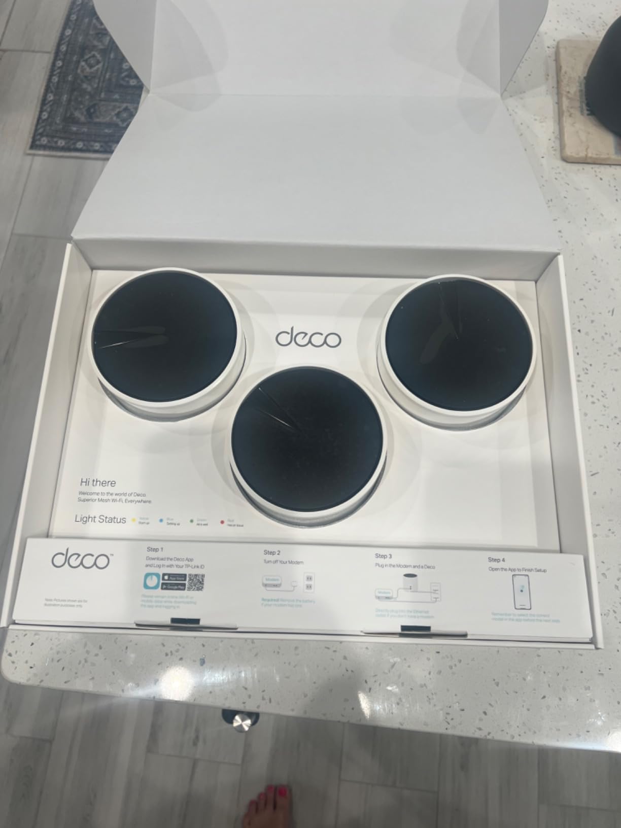 TP-Link Deco X55 Pro AX3000 Whole Home Wi-Fi 6 Mesh System - Coverage up to 6500 Sq.Ft & up to 150 Devices, 2x2.5G WAN/LAN Ports, 4 Streams, Wired Ethernet Backhaul, Ideal for 1Gig+ Internet, 3-Pack customer photo 1