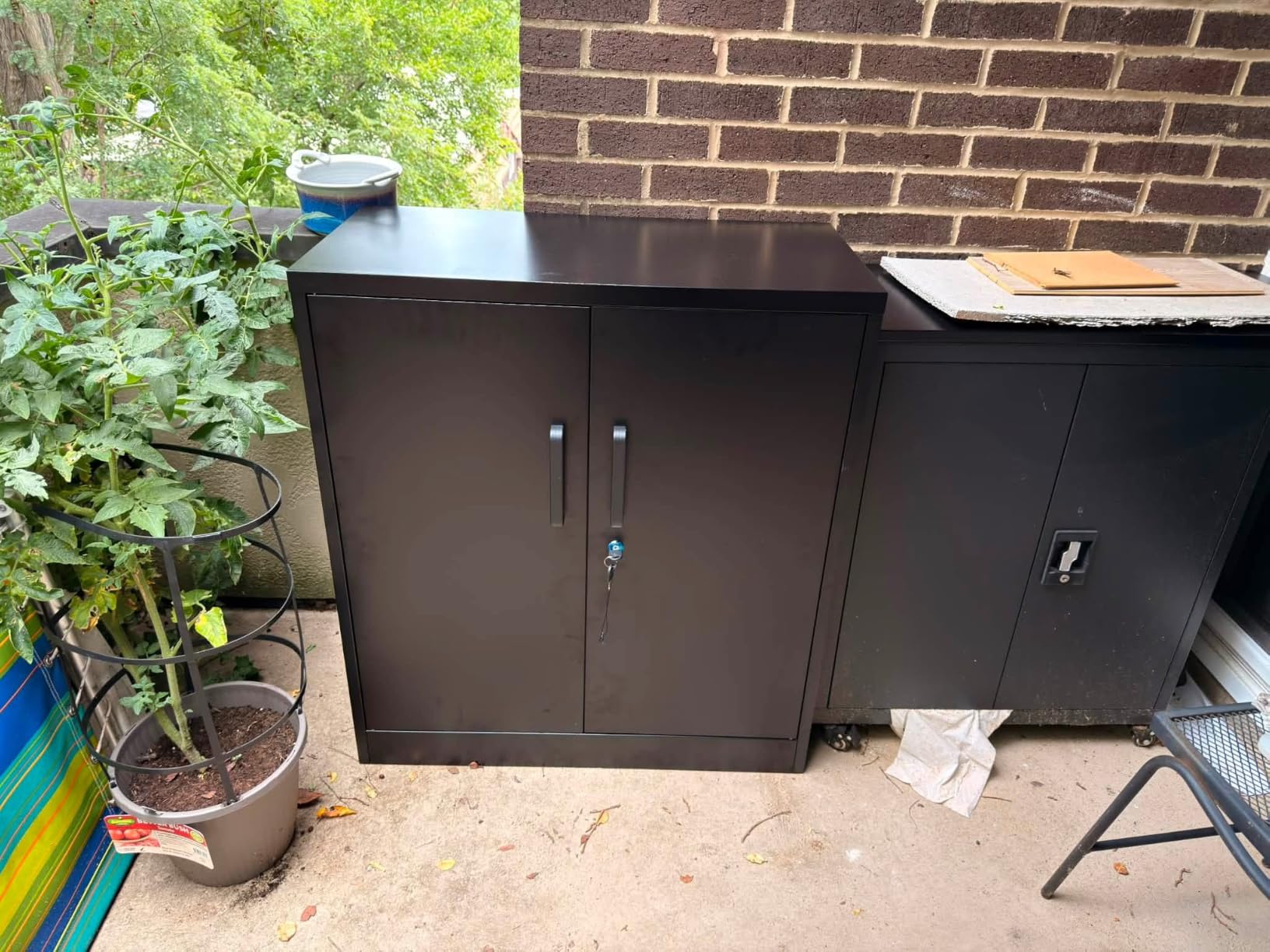 SISESOL Metal Storage Cabinet with 5 Adjustable Shelves,Garage Storage Cabinet with Lock,Metal Cabinets with Locking Doors,71