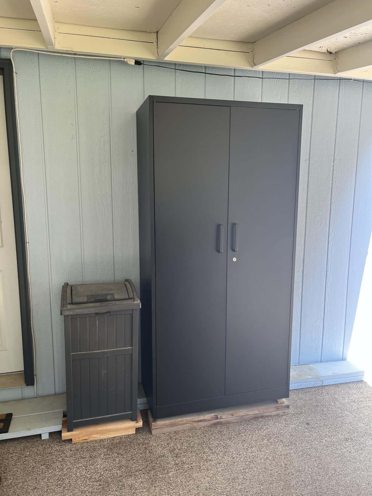 SISESOL Wide & Deep Metal Storage Cabinet with 2 Doors and 5 Adjustable Shelves, 72x36x18 Garage Storage Cabinet, Tall Black Locking Metal Cabinets with Lock, Steel Locked Cabinets for Home, Office, Garage customer photo 1