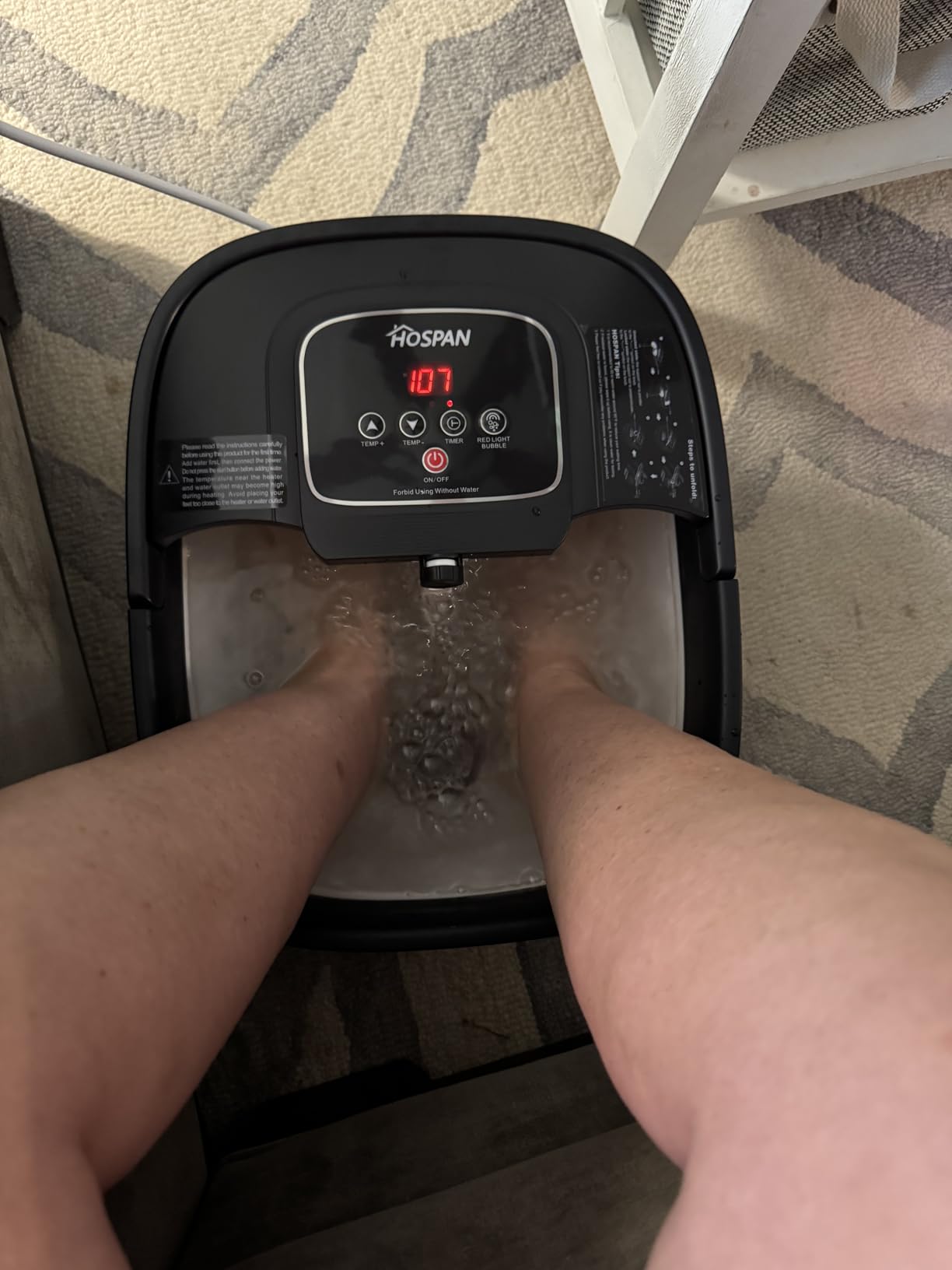 HOSPAN Collapsible Foot Spa, Foot Bath Massager with Heat, Bubble & Massage customer photo 1