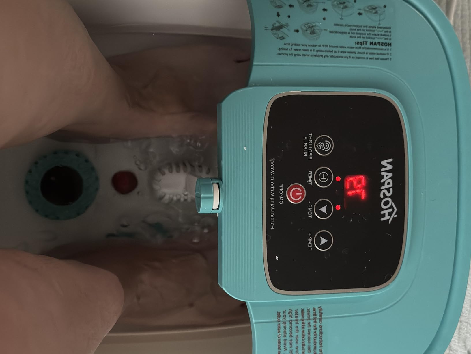 HOSPAN Collapsible Foot Spa, Foot Bath Massager with Heat, Bubble & Massage customer photo 2