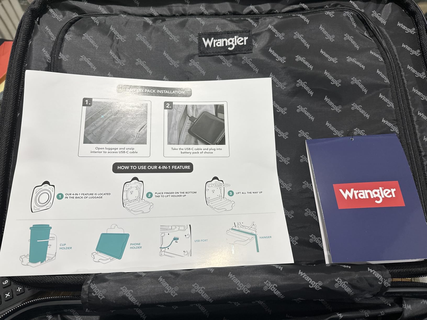 Wrangler Astral Hardside Luggage, Dark Shadow, 22-Inch Carry-On customer photo 1