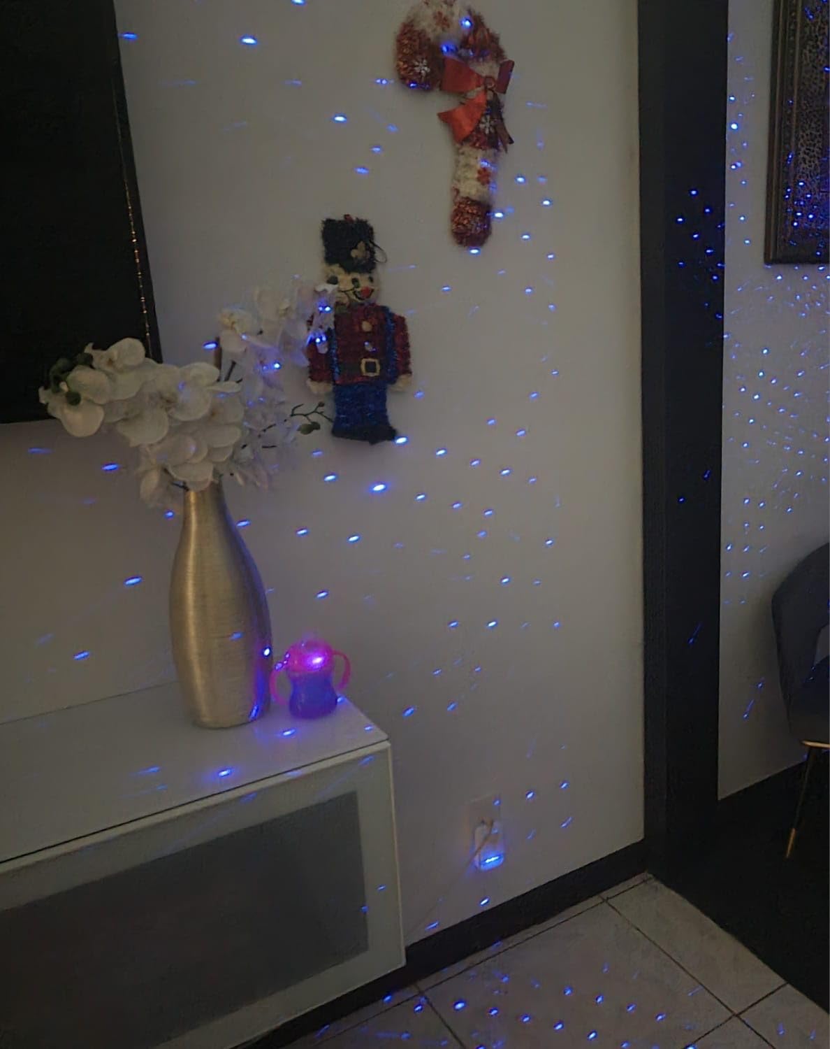 Brighter Christmas Projector Lights Outdoor, Laser Light Projector with Remote, 8 Patterns Light Show Holiday Projector, Waterproof Christmas Decorations for Outside, Garden, Party, Home Decor customer photo 1