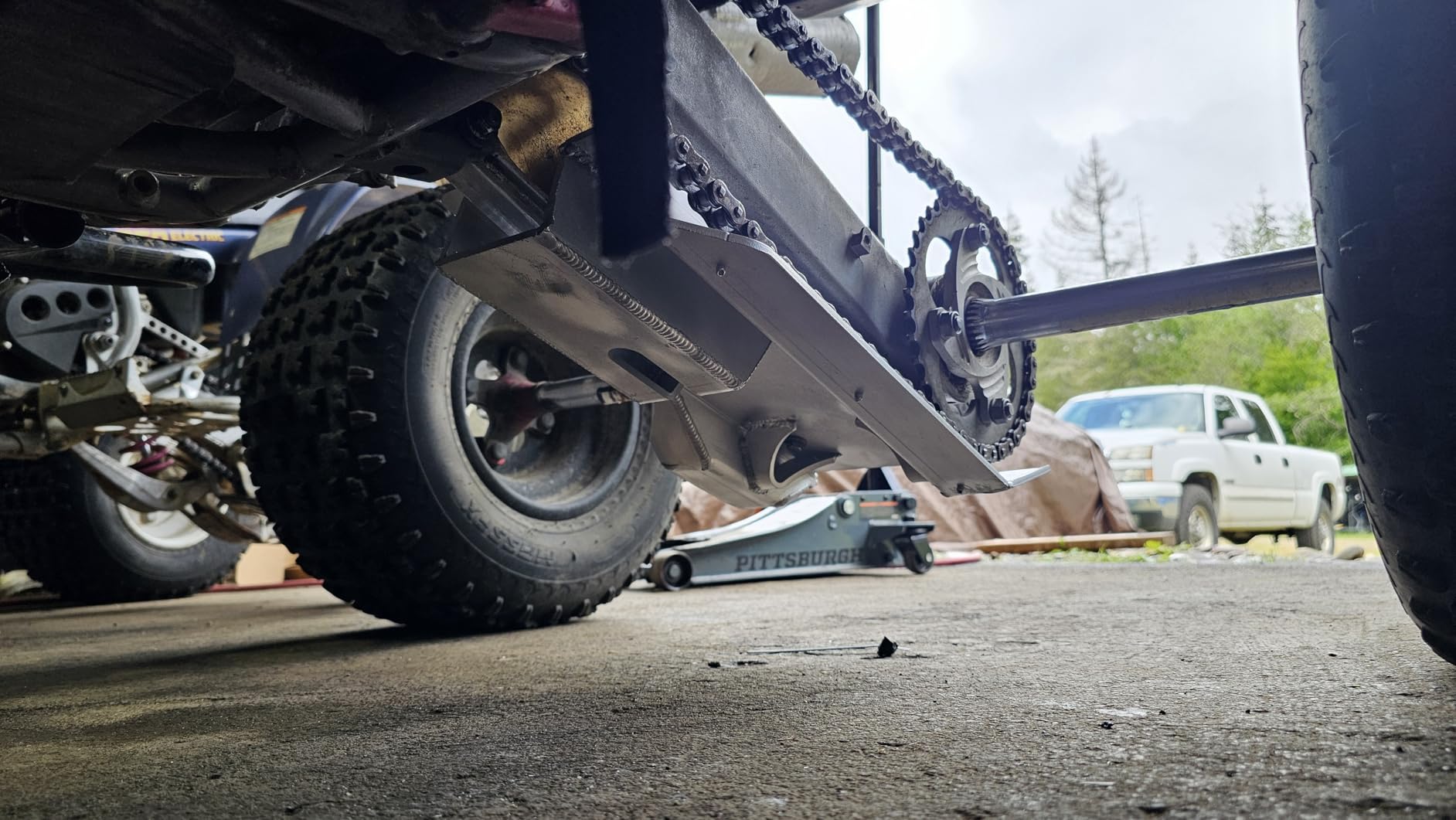 KUAFU Swing Arm Skid Plate Compatible with 1999-2014 Honda TRX 400EX 400X ATV Skid Plate Guards customer photo 2