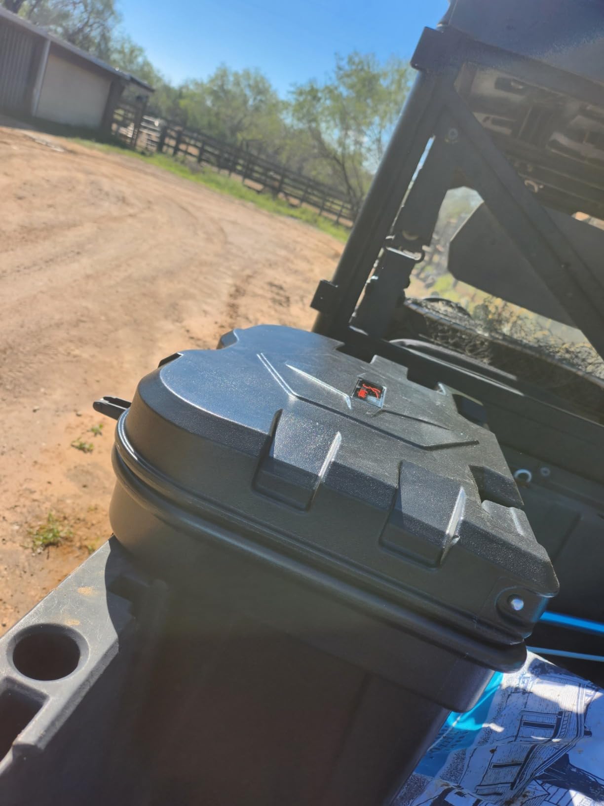 StarknightMT UTV Bed Storage Box 6.34 GAL Compatible with Polaris Ranger | XP 1000 500 570 900 General 1000 2016-2026, 24L Polyethylene Rear Cargo Tool Box, Quick-Mount, Lock Included, Sturdy, Black customer photo 1