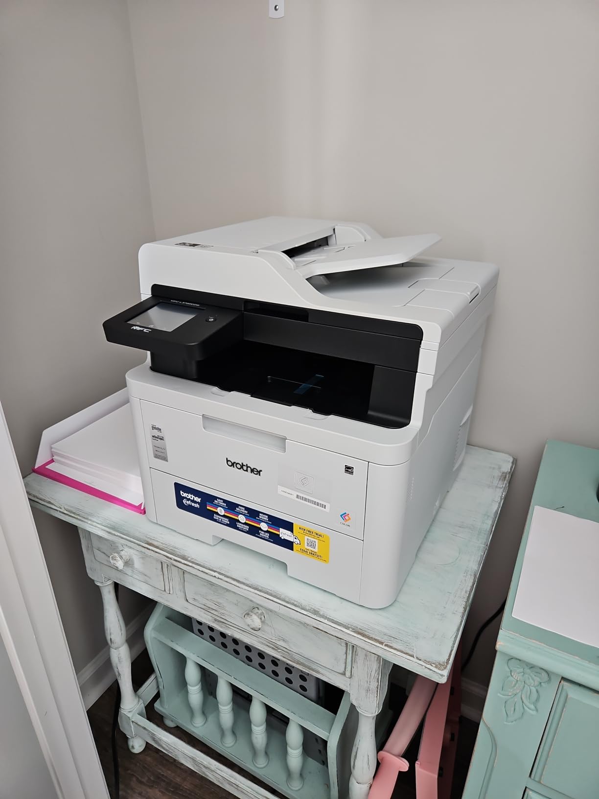 Brother MFC-L3720CDW Wireless Color Laser Printer with Scanner, Copier and Fax | Auto Duplex and 250-Sheet Capacity | Includes Refresh Subscription Trial(1). Amazon Dash Replenishment Ready customer photo 2