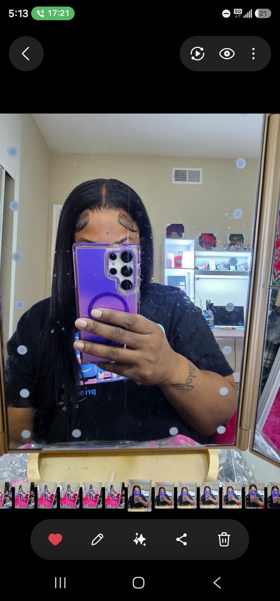 CUTE BEIN 250 Density 30 Inch Lace Front Wigs, 100% Human Hair,[2-Year Life,260g], 13x6 Straight HD Transparent Lace Frontal Wigs for Black Women, Glueless Wigs Pre Plucked with Baby Hair customer photo 1