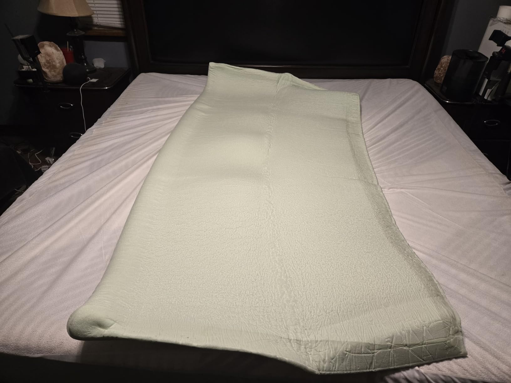 ZINUS 4 Inch Green Tea Memory Foam Mattress Topper, Pressure-Relieving Layer, Ideal for Back Pain Relief, Compact WONDERBOX Packaging, CertiPUR-US Certified, Full customer photo 2