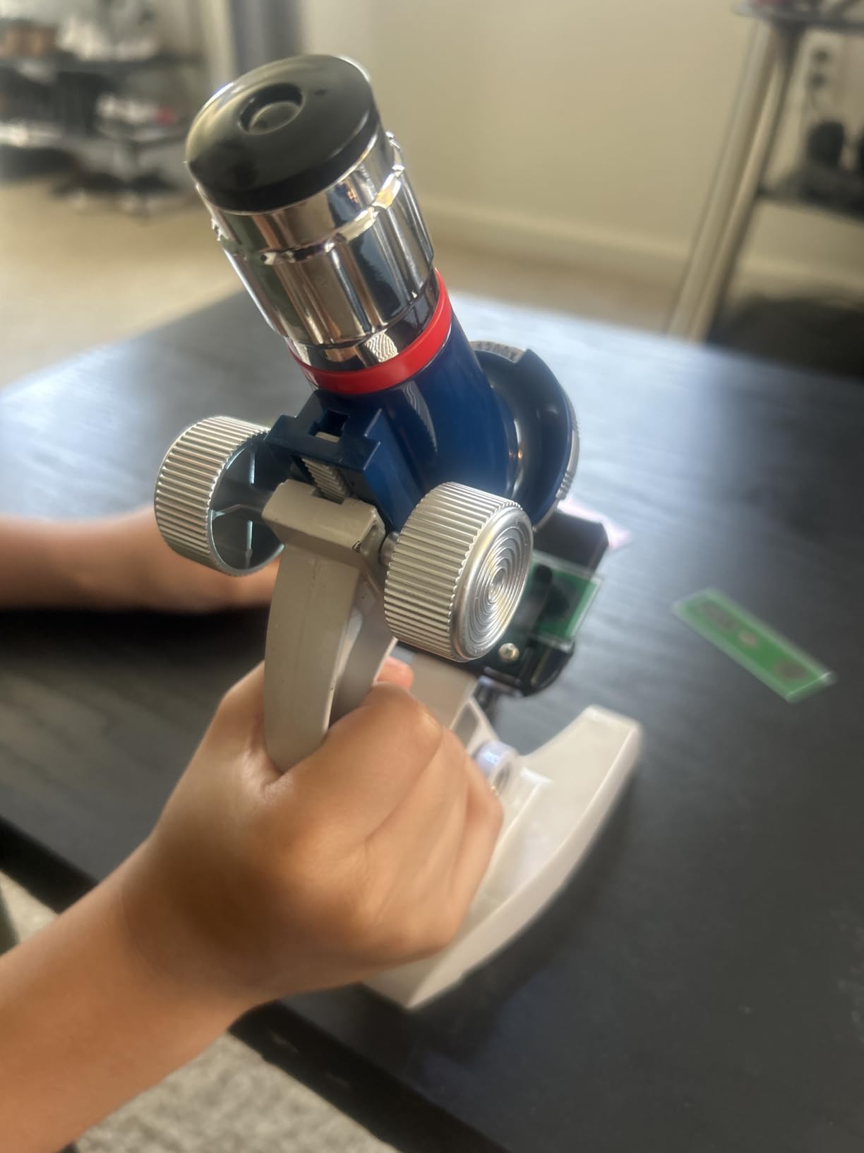 Uarzt Kids Beginner Microscope Science Kit with 100X-1200X, 13 Prepared Slides & DIY Blank Slides, 18MM HD Len, LED Light Adjustable and ABS Box, Microscope for Kids 5-7 8-12 customer photo 2