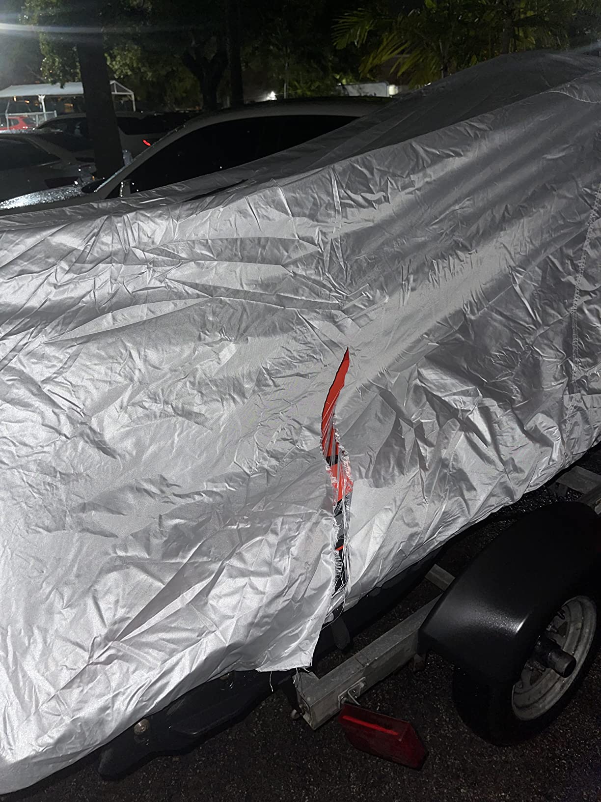 iCOVER Personal Watercraft Cover- Water Proof Heavy Duty Trailerable Jet Ski Covers for Seadoo Kawasaki Yamaha Wave Runner, Fits PWC Models Up to 125in Long customer photo 2