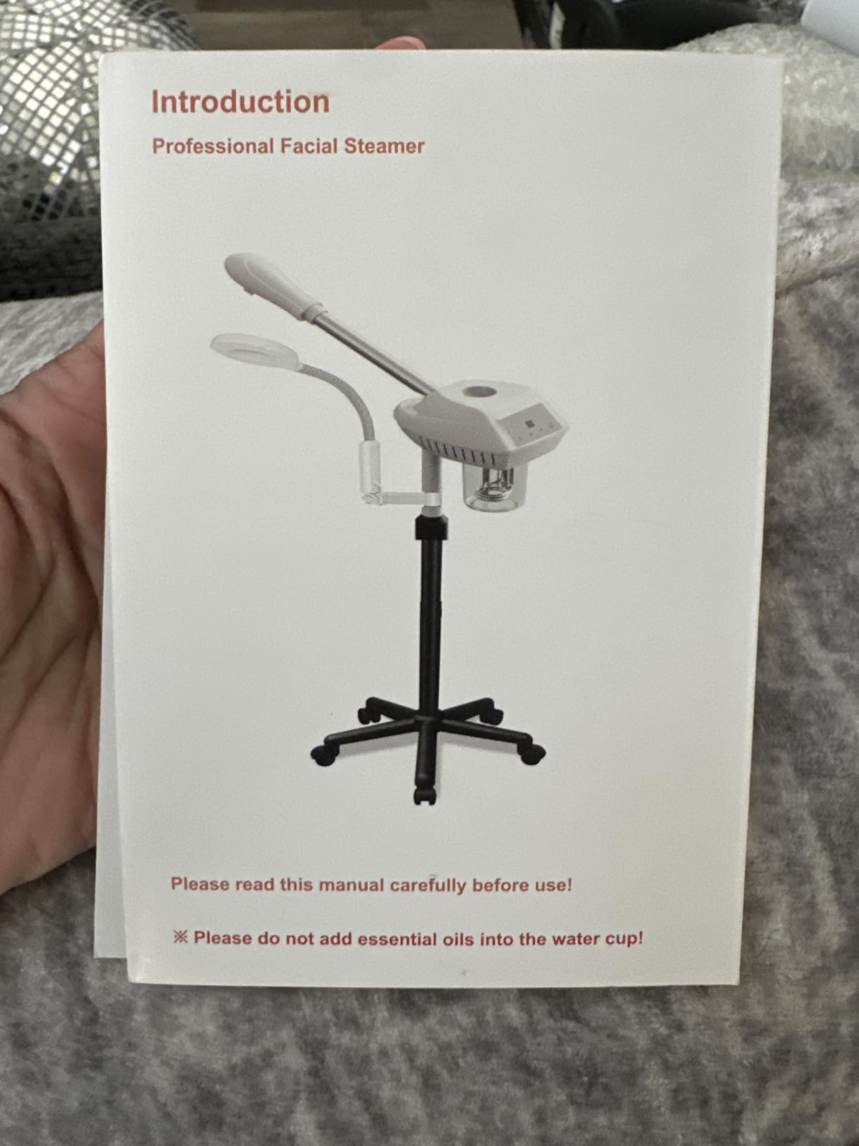 Salon Senor Professional Facial Steamer with 5X Magnifying Lamp, White | Ozone face steamer on wheels, deep cleansing and hydration, for home use or beauty spa customer photo 2