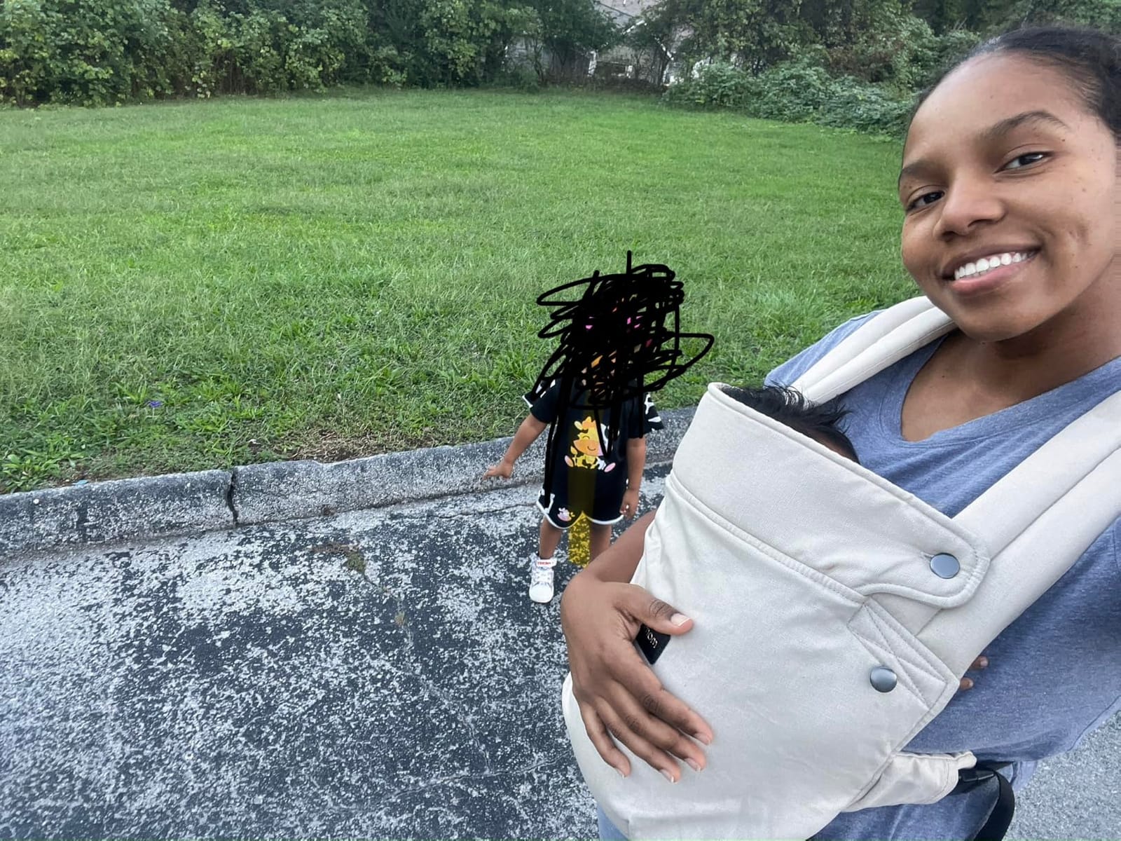 Momcozy PureHug Baby Carrier - Ergonomic, Cozy and Lightweight for 7-45 lbs | Easy to Put On, IHDI Hip-Healthy, 3D EVA Lumbar Support, X-Straps for Even Weight Distribution, 100% Cotton, Khaki customer photo 2