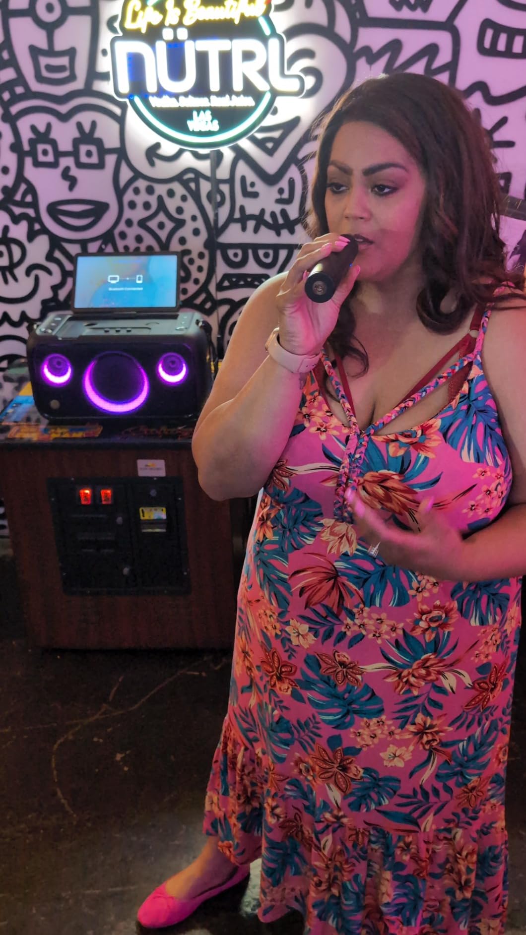 Ikarao Karaoke Machine for Adults with Lyrics Display, Built-in 13.3