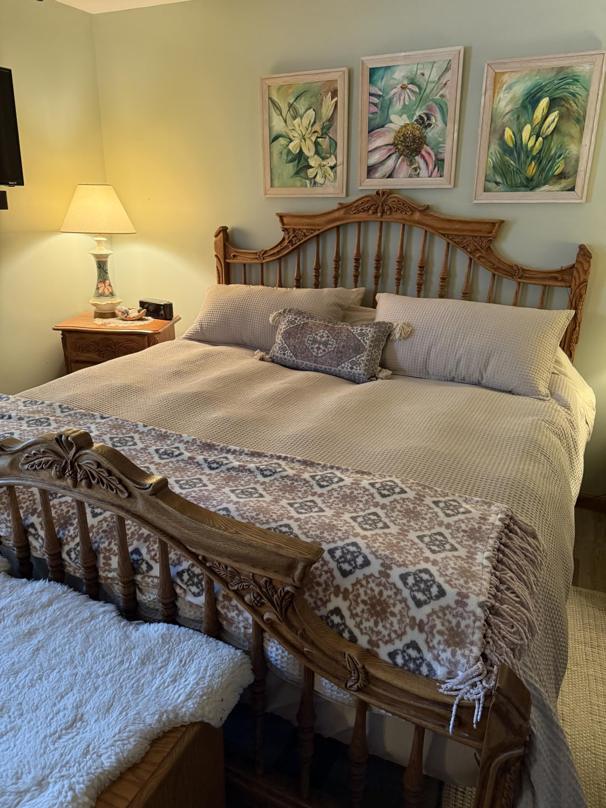 PHF Waffle Duvet Cover Set Queen, Ultra Soft & Breathable, 90