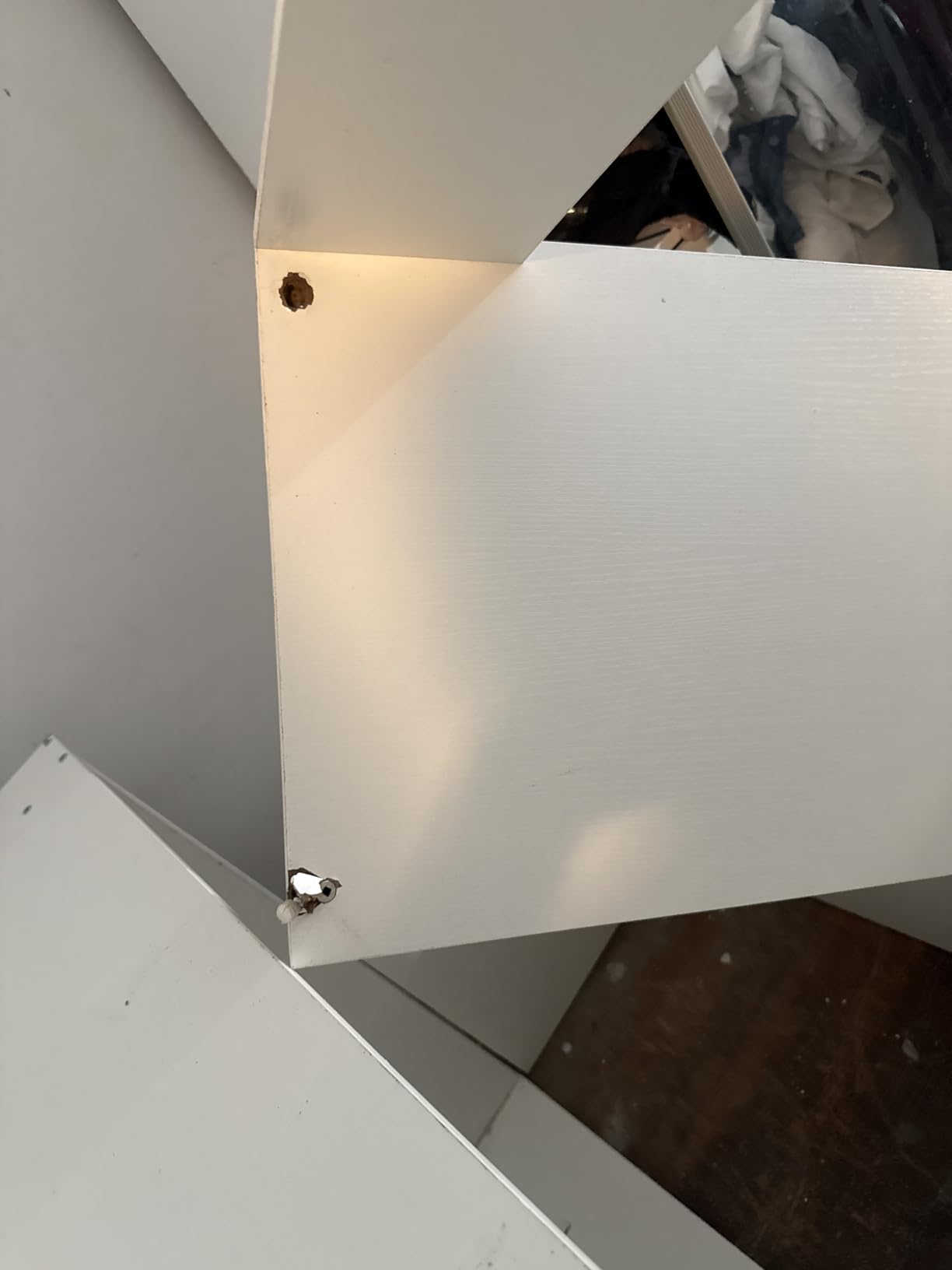 Armocity Corner Closet System, 32 Inches Wide Wood Unit with 2 Hanging Rods and All Hardware Kits, 3-Tier 80'' Height Wood Closet Tower, White customer photo 2