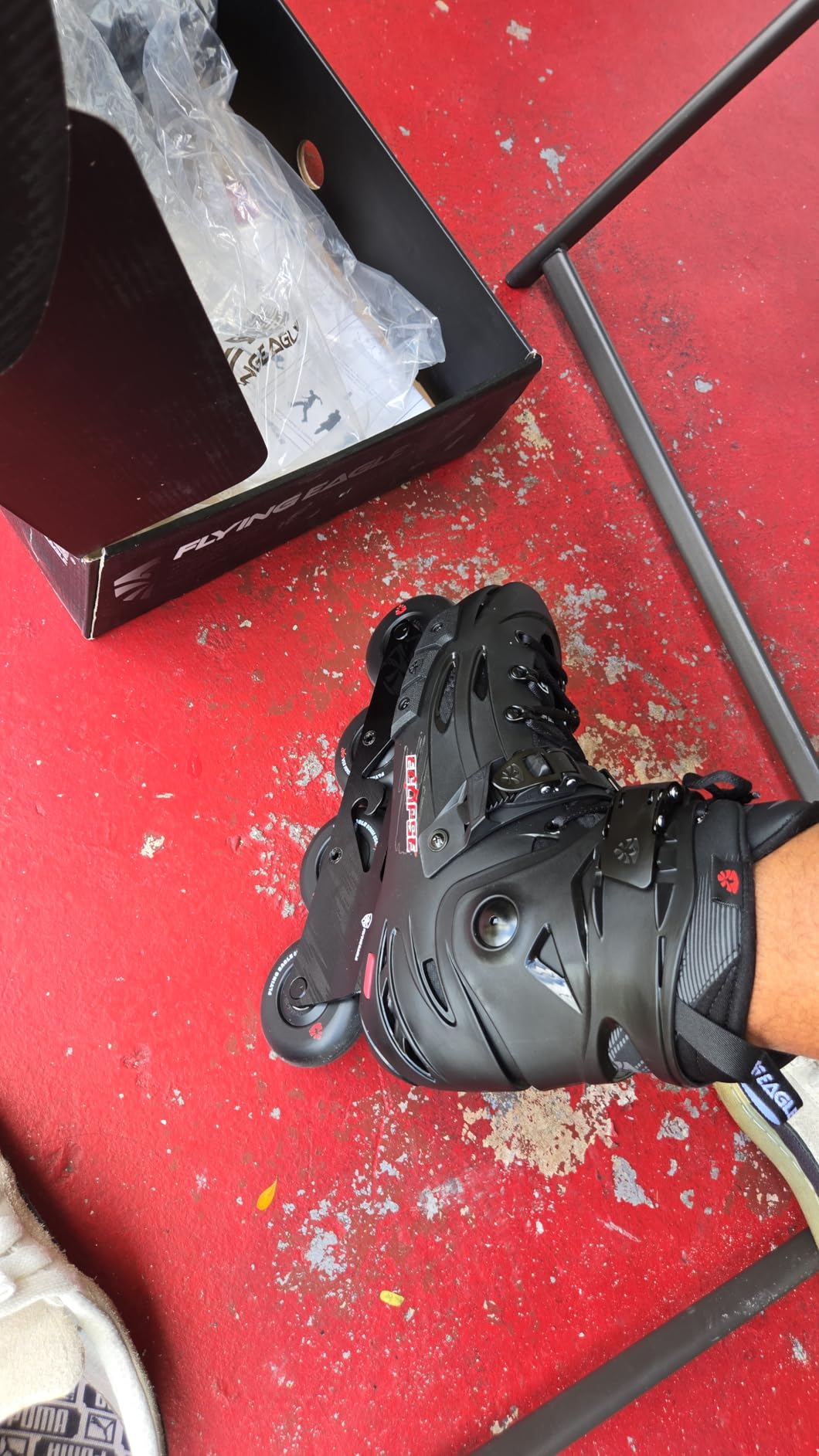 FlyingEagle F5S+ Eclipse Pro Unisex Inline Roller Skates, 11 Size Options | Rockerable Axles, CNC Aluminum Frame, Hard Shell Boot, 80mm 85A Wheels, ABEC-7 Bearings, Neoprene Comfort Liner customer photo 1