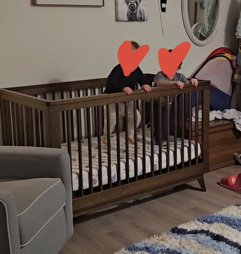 Davinci Marley 3-in-1 Convertible Baby Crib, Walnut | GREENGUARD Gold Certified, FSC Certified, Converts to Toddler Bed & Daybed, 4 Adjustable Mattress Heights - Easy Assembly customer photo 2