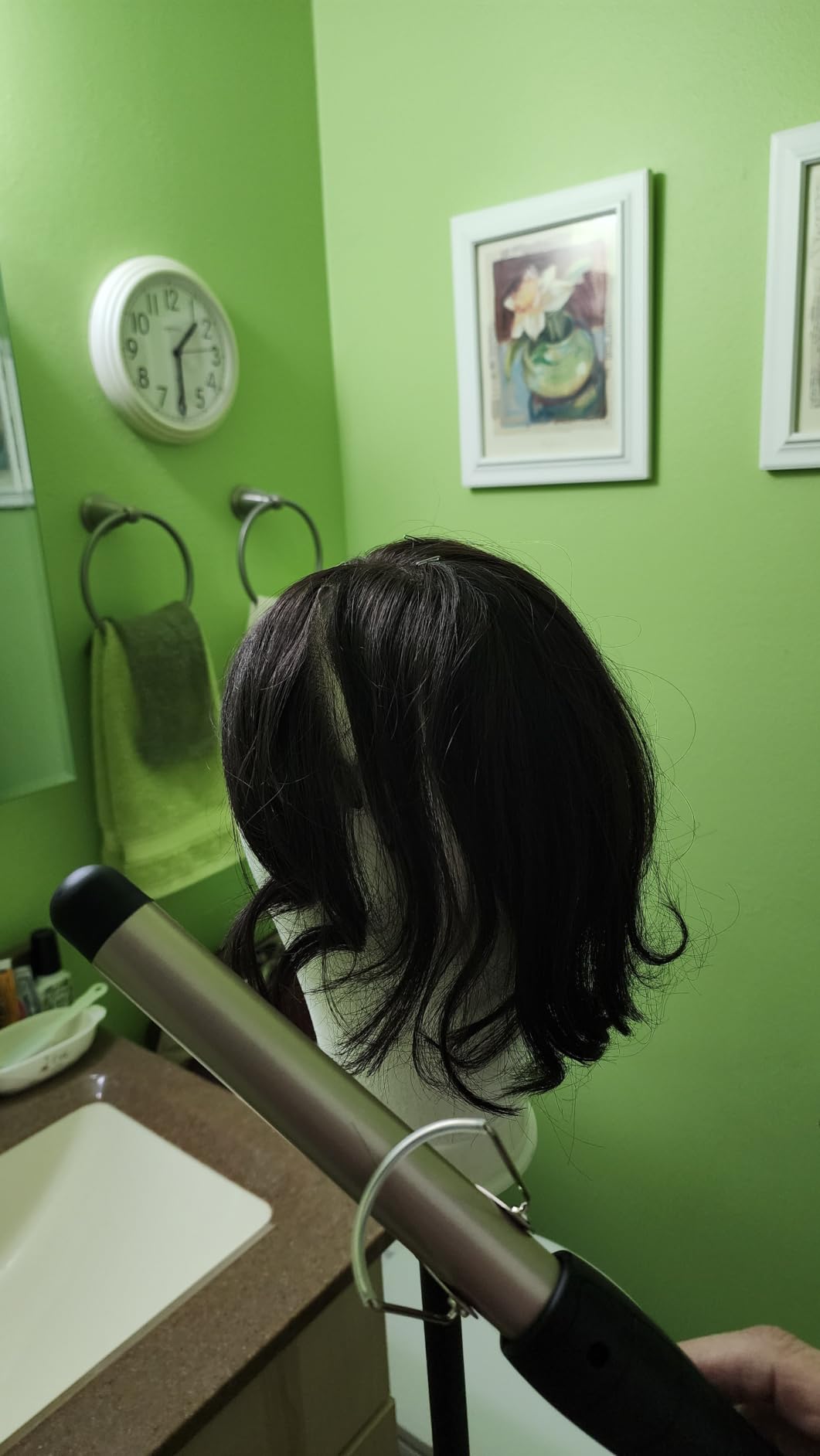 Relx Reinforced Wig Stand with Mannequin Head - Adjustable Wig Head Stand with Head for Wigs - Manikin Head Set for Cosmetology, black customer photo 1