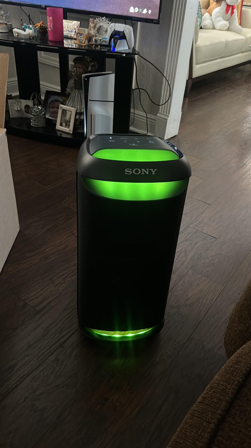 Sony SRS-XV500 Portable Bluetooth Wireless Karaoke Party Speaker | 20 Hr Battery with Quick Charging, IPX4 Splash Resistant, Ambient Lights, Illuminated Touch Panel, Comfortable Handle customer photo 2