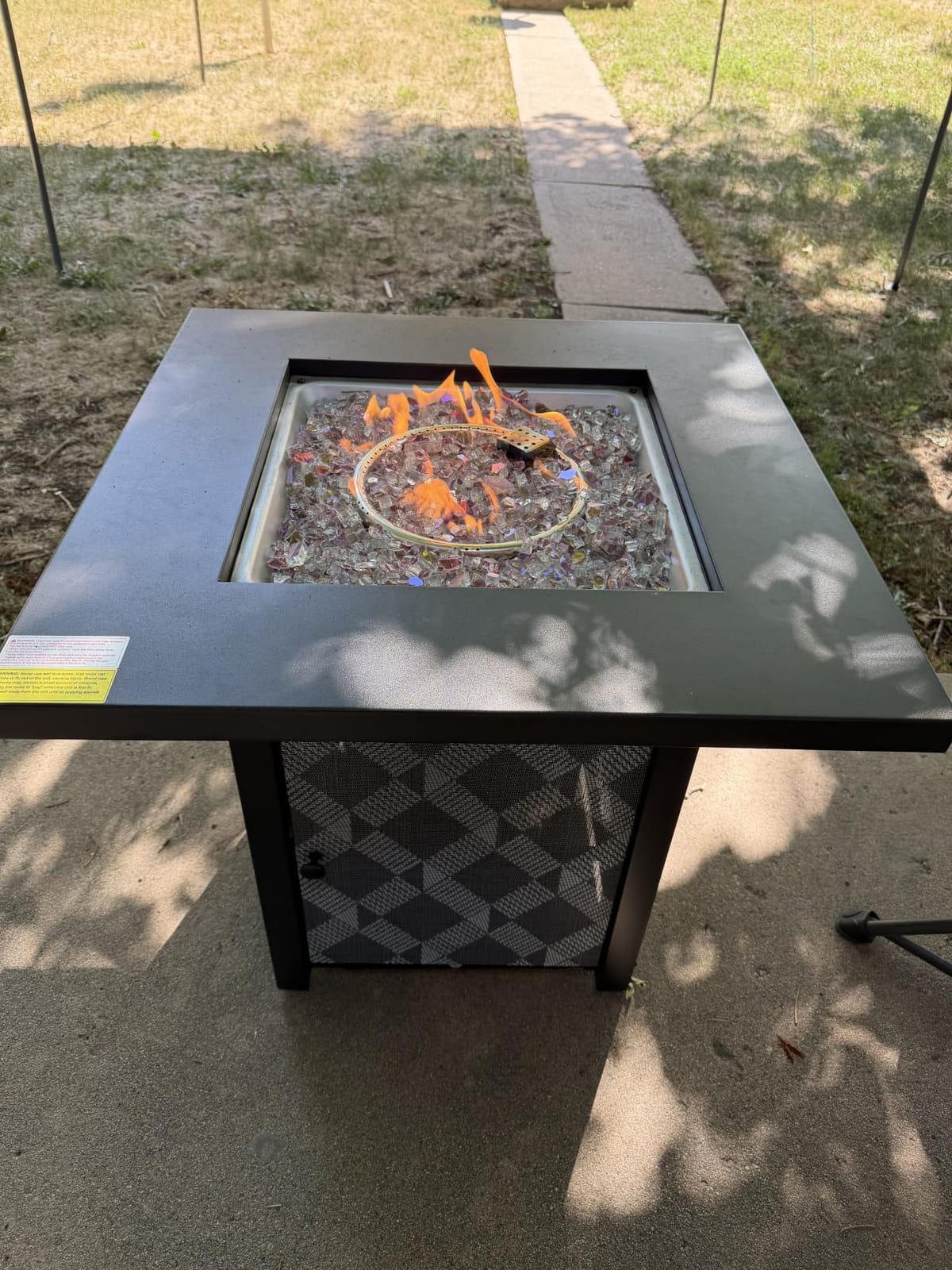 Ciays 28Inch Propane Fire Pit Table, 50,000 BTU Outdoor Gas Fire Pit Table CSA-Certified for Outside Patio with Removable Lid and Lava Rocks, Add Warmth and Ambience to Parties, Backyard, Garden customer photo 2