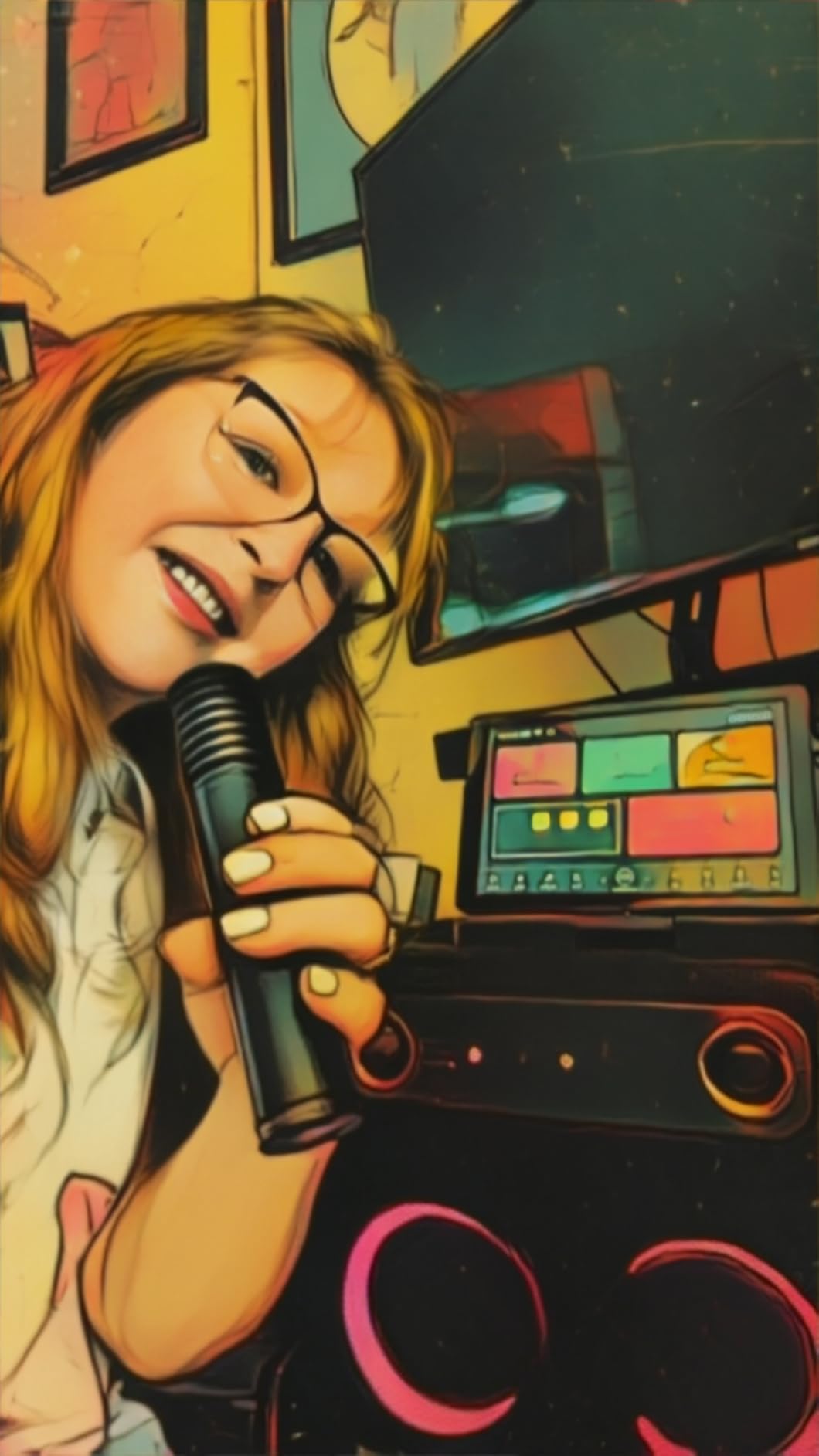 Ikarao Smart Karaoke Machine for Adults - with Lyrics Display, 32GB Karaoke Tablet, 2 Wireless Mics, Professional Karaoke System, 300W Peak Power, 4 DJ Lights, Karaoke Speaker for Any Occasion customer photo 1