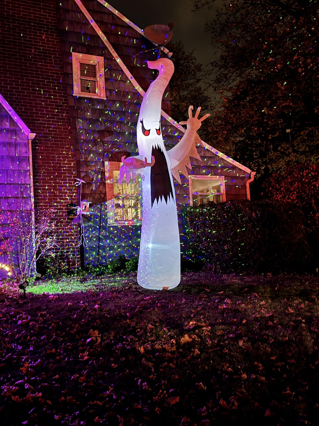 GOOSH 9 FT Halloween Inflatable Animated Dead Tree Outdoor Decorations Blow Up Yard Scary Tree And White Ghost With Built-In LEDs For Outdoor Garden Lawn Party Decor customer photo 1