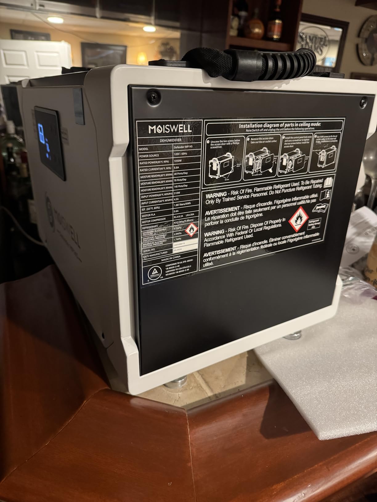 155 Pints Commercial Dehumidifier with Pump for Crawl Space customer photo 1