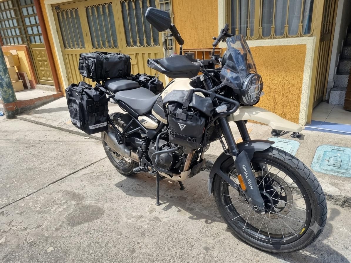 Rhinowalk Motorcycle Tail Bag, Expandable Motorcycle Travel Luggage Bags 33-45L, Waterproof All-Weather Trunk Rack Bag with Sissy Bar Straps & Helmet Rain Cover-Black customer photo 1