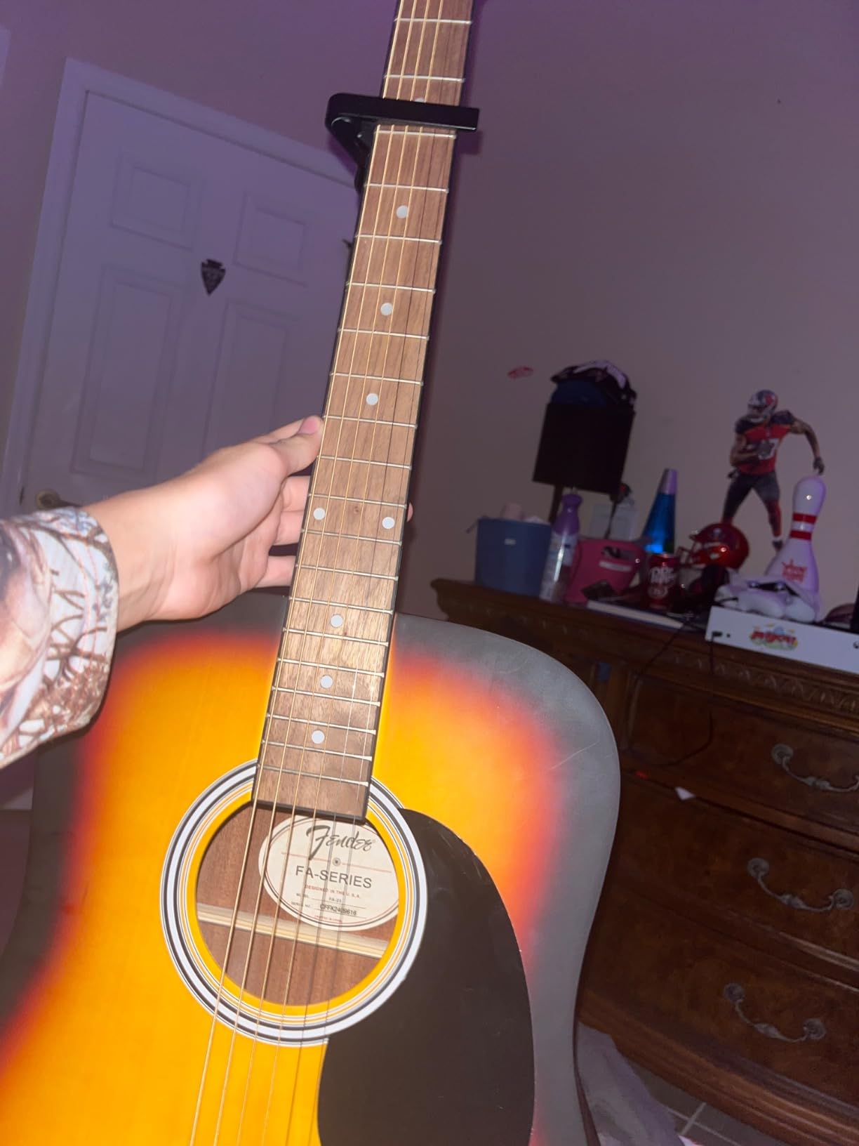 Fender FA-25 Dreadnought Acoustic Guitar, Beginner Guitar, with 2-Year Warranty, Includes Free Lessons, Sunburst customer photo 1