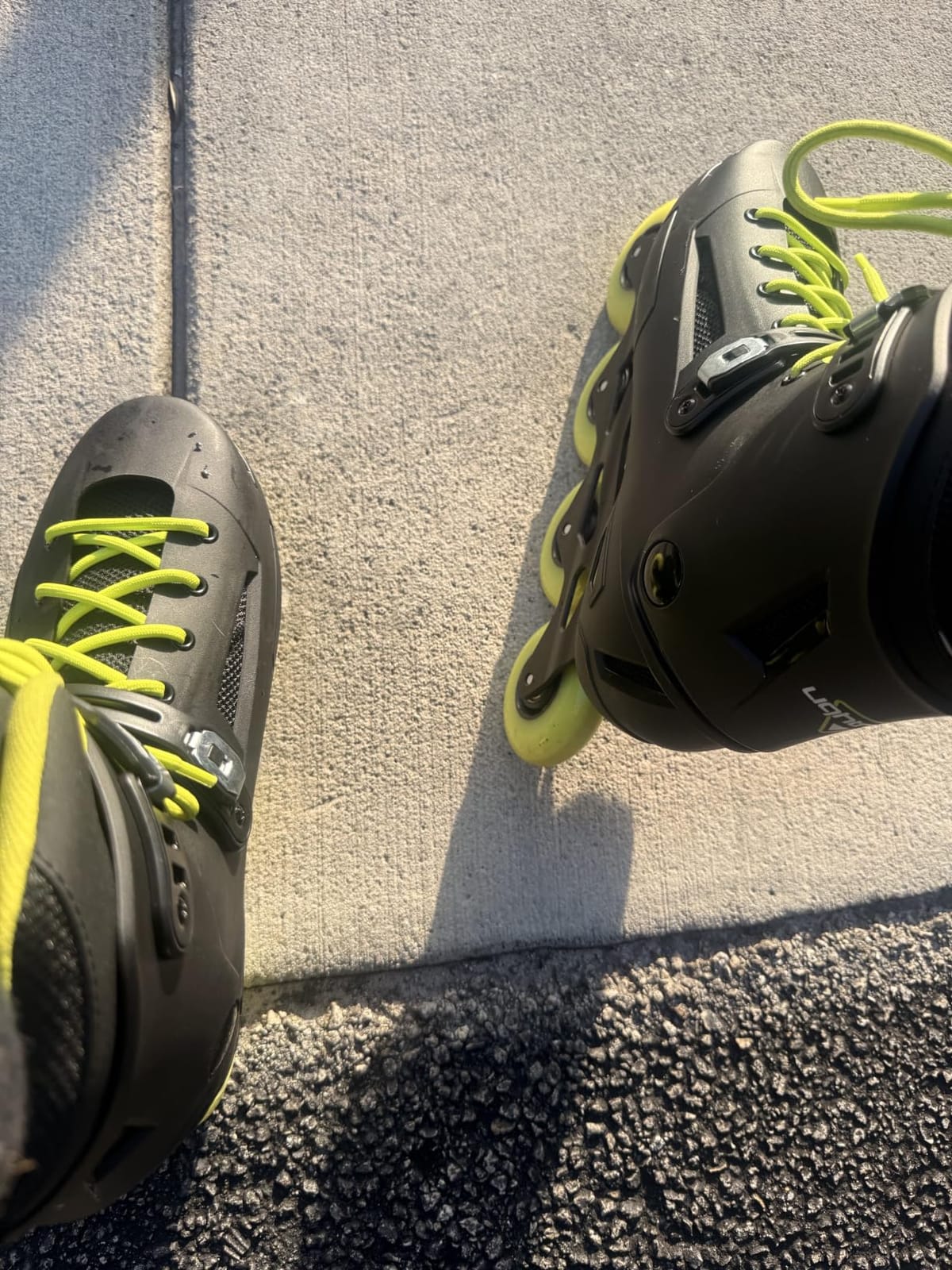 Rollerblade Lightning Men's Urban Inline Skate, Black and Lime customer photo 2