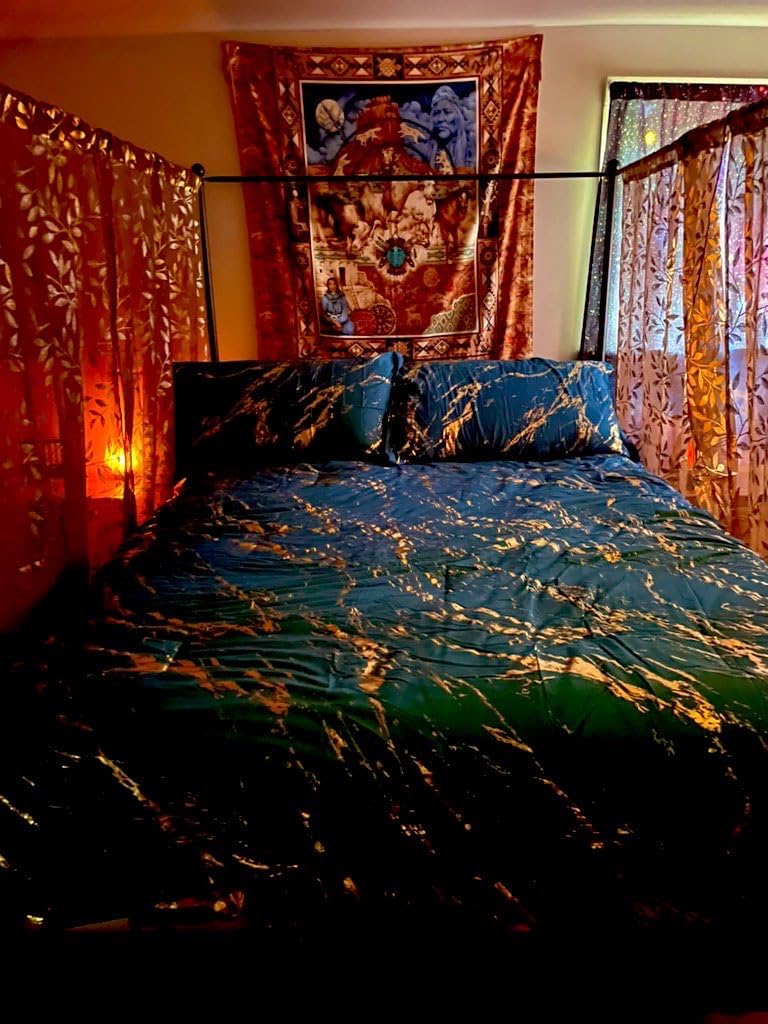 LIKIMIO Queen Canopy Bed Frame, Storage Headboard with Charging Station customer photo 2