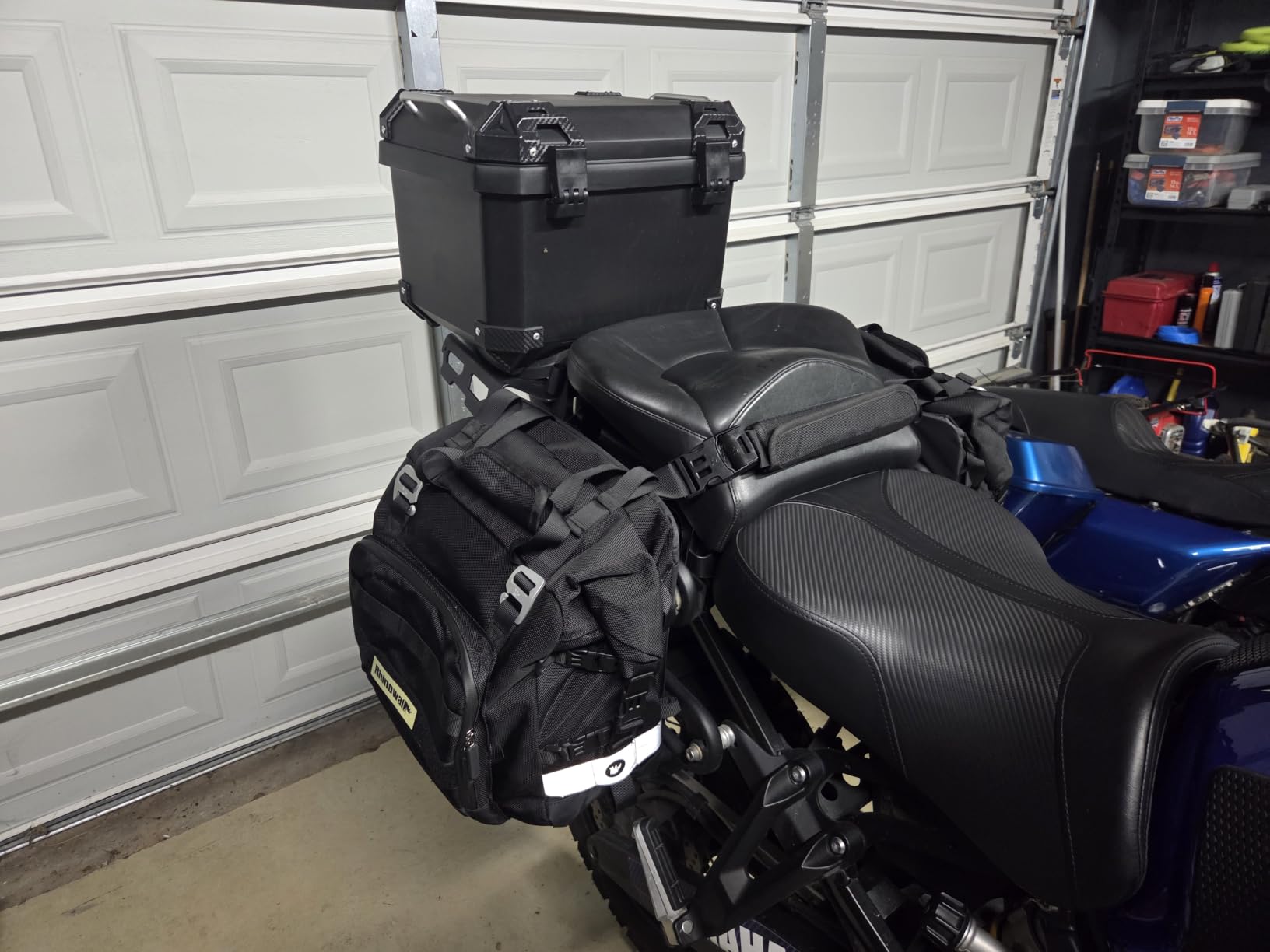 Rhinowalk Motorcycle Saddlebag 15L Waterproof Luggage Bag Quick Release Motorcycle Side Bag Fits Most Adventure and Sports Bike Motor Racks (Black, 1 Pack) customer photo 2