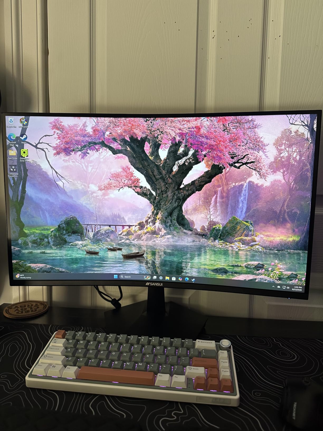SANSUI 34-Inch Curved Gaming Monitor UWQHD 3440 x 1440P 200Hz Ultrawide customer photo 2