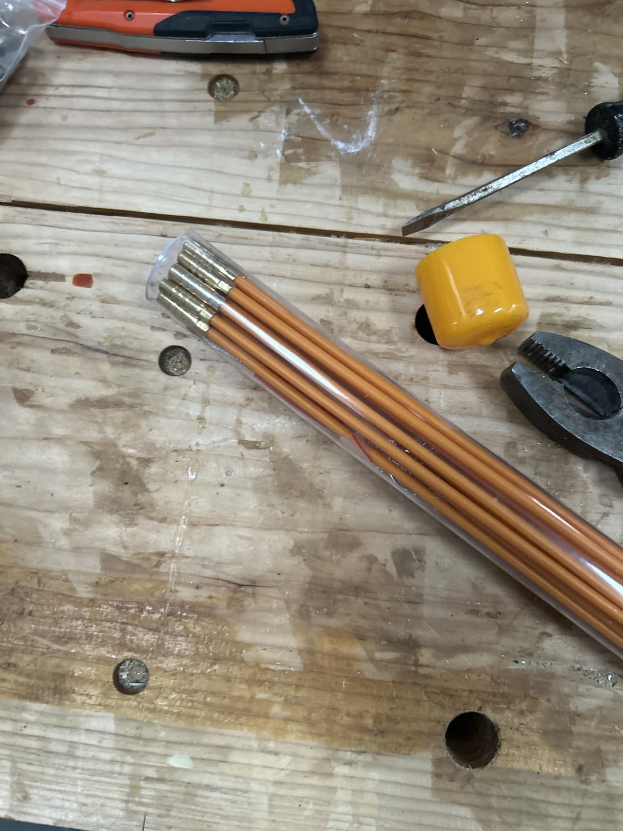 22FT Fiberglass Wire Running Kit, Cable Running Rods with 4 Attachments customer photo 2