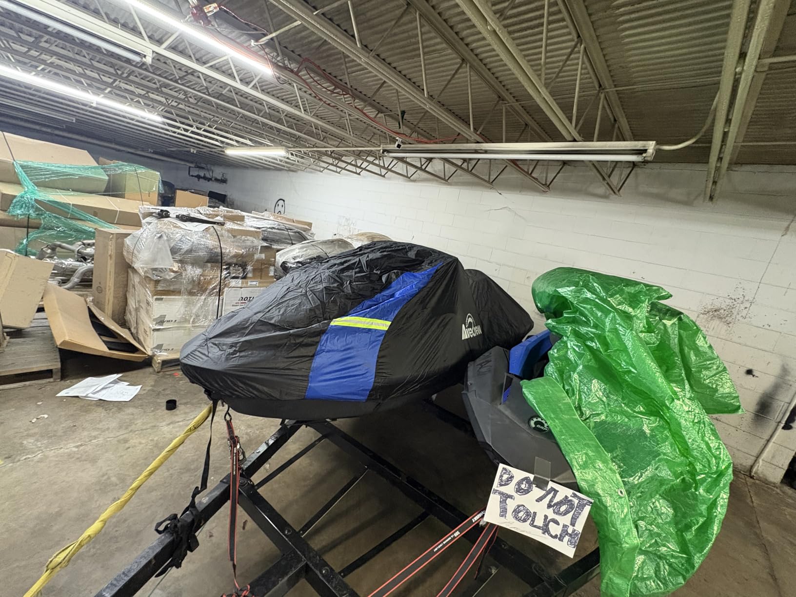 Avecrew Jet Ski Cover Fits 135'' to 145'' L 2-3 Seater PWC (Blue) | Oxford Fabric Waterproof Jetski Covers, Compatible with Yamaha Sea-Doo Kawasaki, Trailerable, Rain, Snow & UV Protection customer photo 2