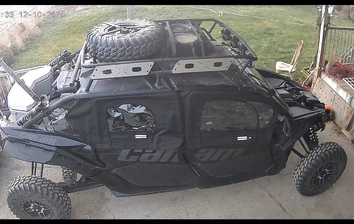 KEMIMOTO X3 Upper Door with Steel Frame Compatible with Can-Am X3 MAX | 2017-2026, Waterproof/Windproof, YKK Zippers, Roll-up Windows, Mirror Cutouts, 98% Sealing, -20°F Rated, Winter/Outdoor Use customer photo 1