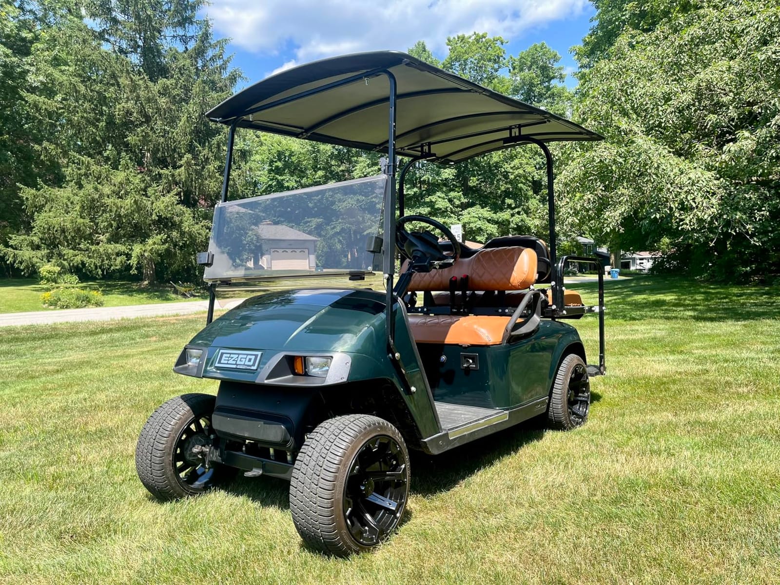 KEMIMOTO Canvas Golf Cart Sun Top Compatible with EZGO TXT 1994-2013 customer photo 1
