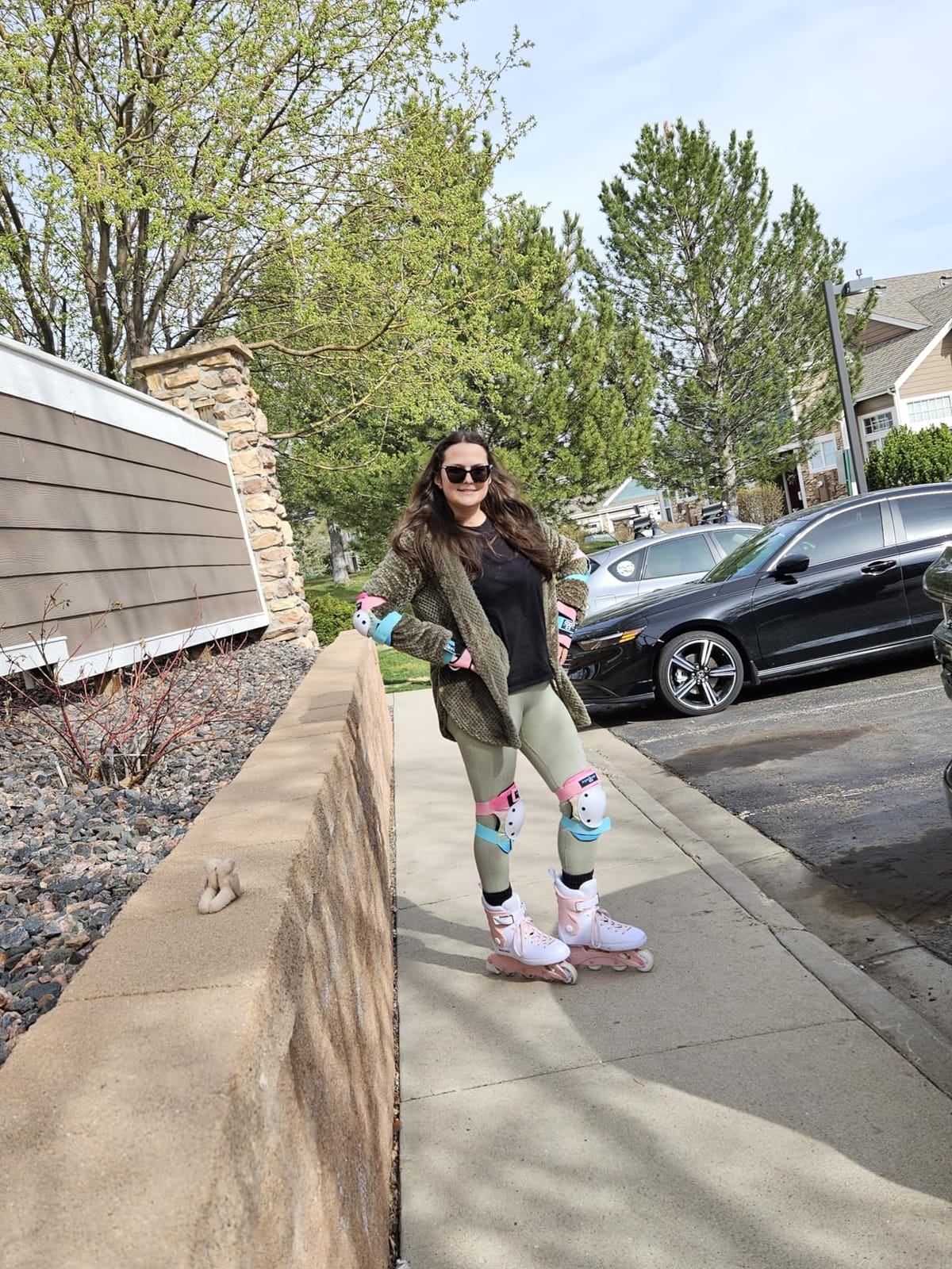 Inline Skates for Women Girls - Adult Inline Skates for Outdoor and Indoor, with Durable Outer Shell and Ankle Support, ABEC-7 Bearings, Solid and Comfortable customer photo 2