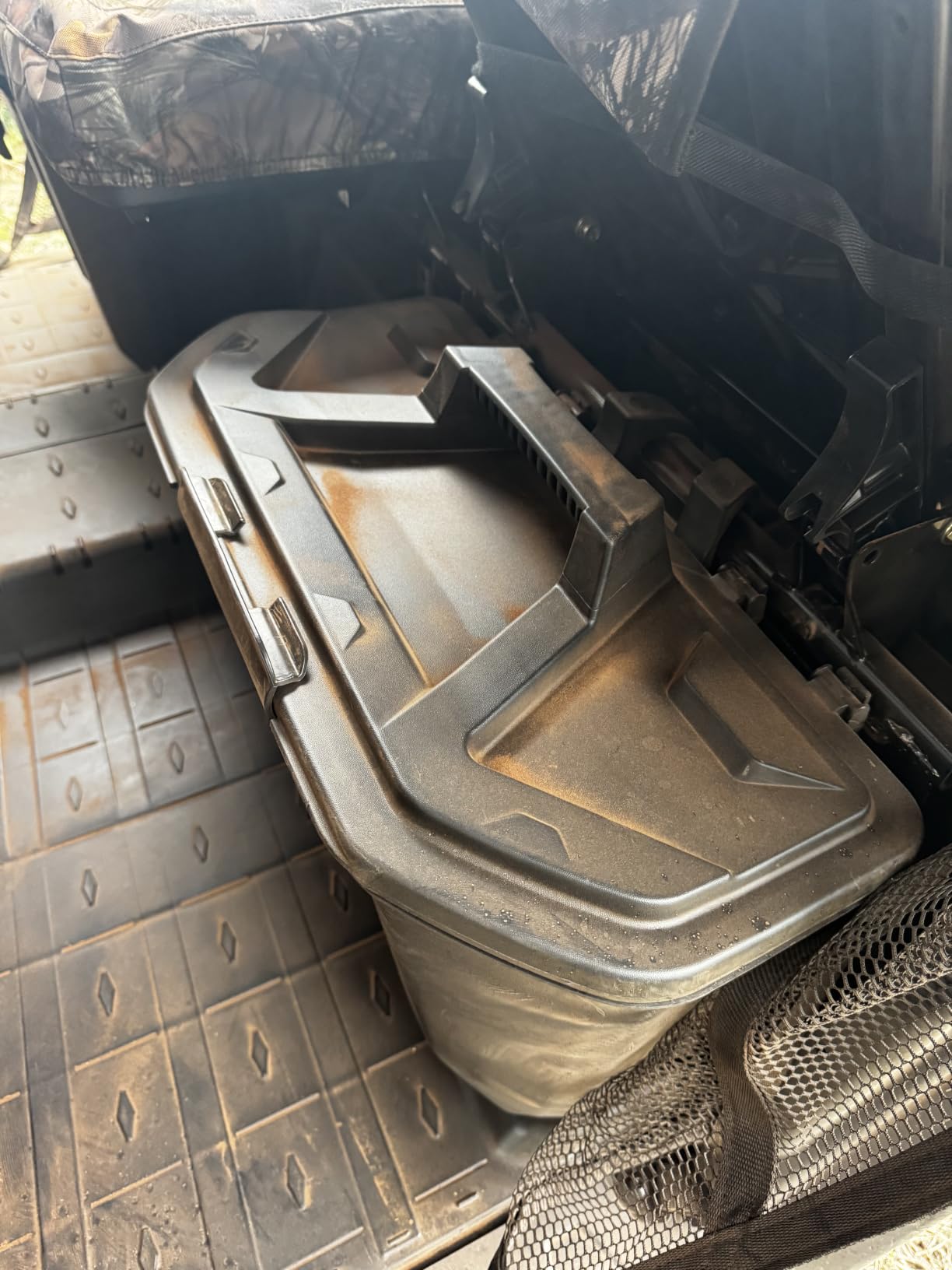 Can Am Defender Removable Storage Bin, Passenger Underseat Storage Box Compatible with HD5/HD8/Max HD8/HD10/Max HD10 2016-2024, Replace OEM #715003314 customer photo 1