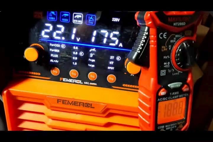 FEMEROL 250A MIG Welder,6 in 1 Gas MIG/Gasless Flux Core/Stick/Lift TIG/Spot Welding/Spool Gun Compatible Aluminum Welding Machine Large LED Display 110V/220V Multi Process Welder customer photo 2