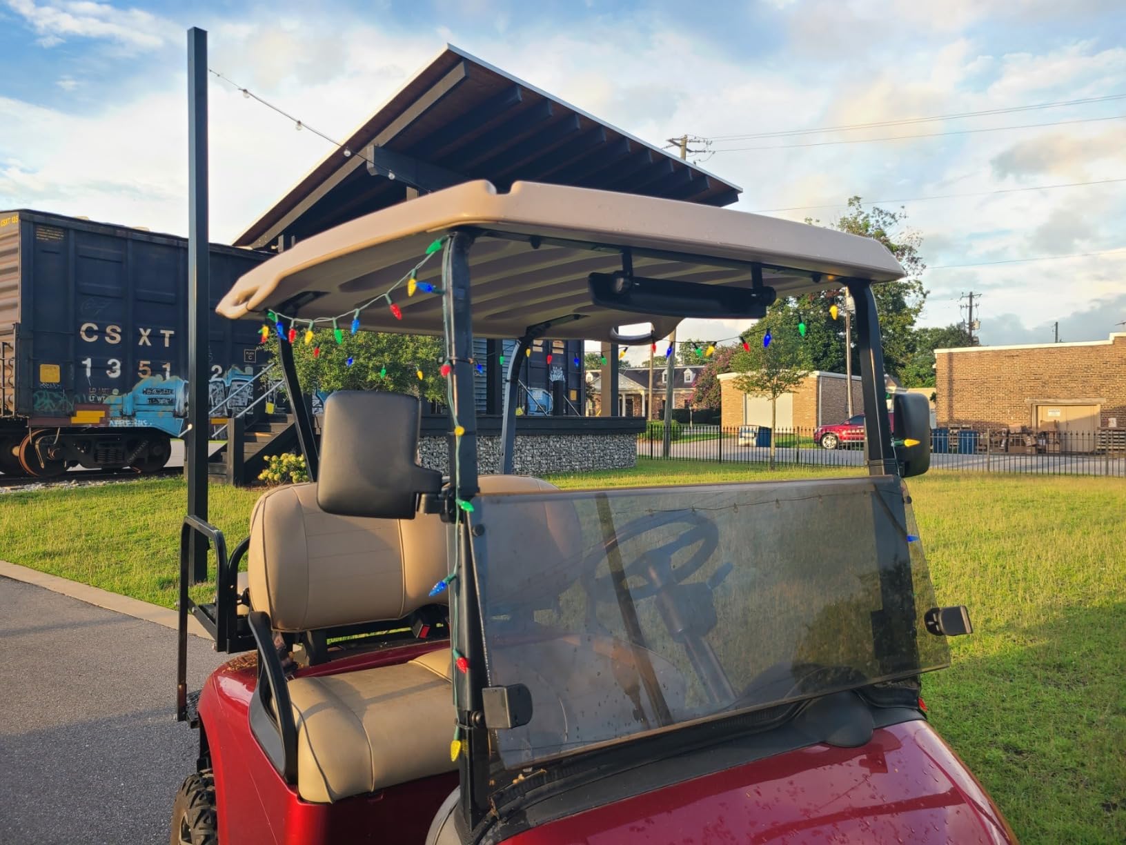 10L0L Golf Cart Mirrors No Drilling for Golf Cart Club Car EZGO and Other | 180 Degree Rotation & Foldable-HD Shatterproof Glass Mirrors, No Drilling Side Mirror & Rear View Mirror Kit customer photo 2