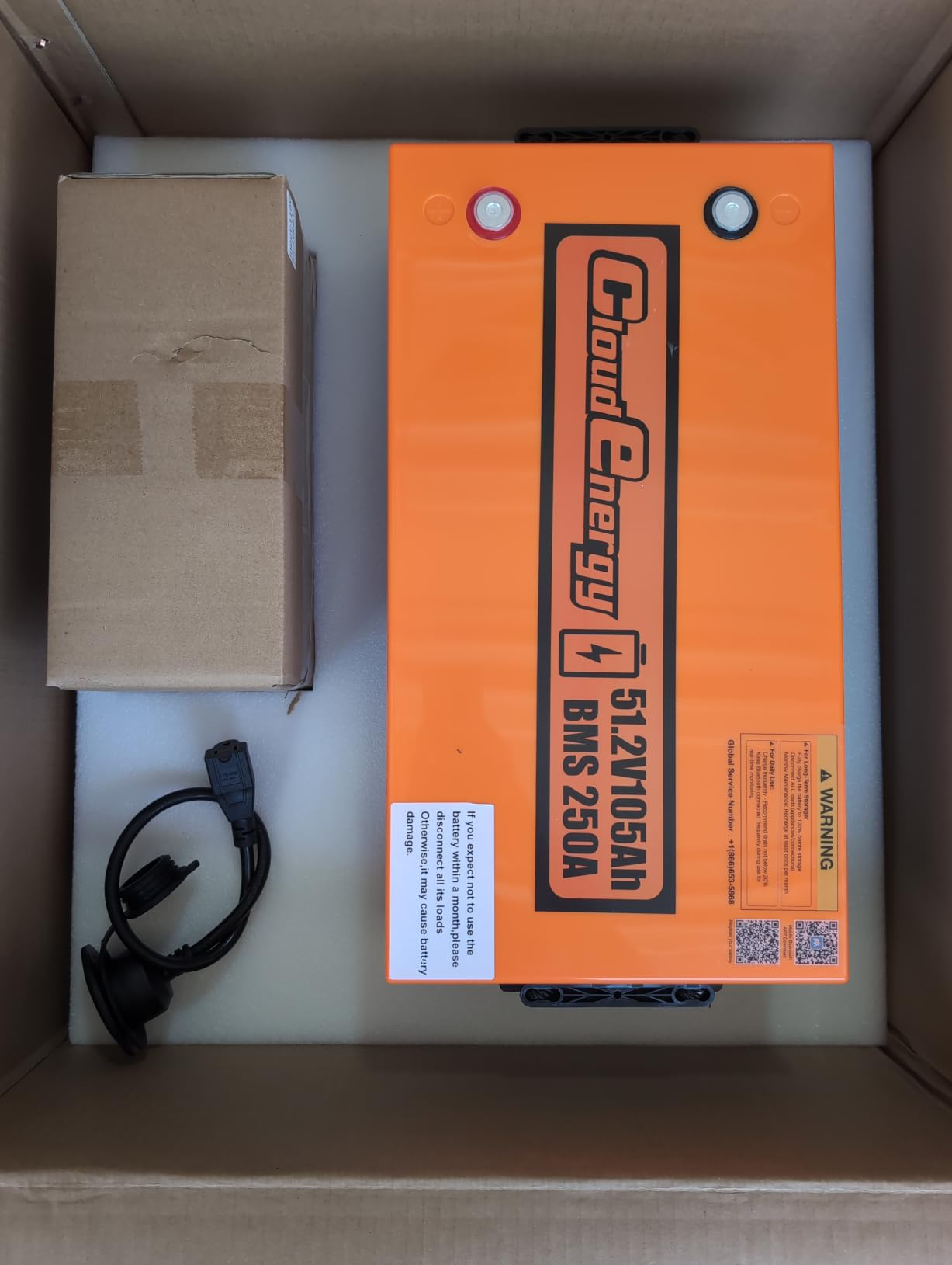 Cloudenergy 48V 105Ah LiFePO4 Lithium Golf Cart Battery With Charger Kit | Built-in 250A BMS, With Charger, Mobile APP, Touch Monitor and Retention Strap, 6000+ Cycles customer photo 2