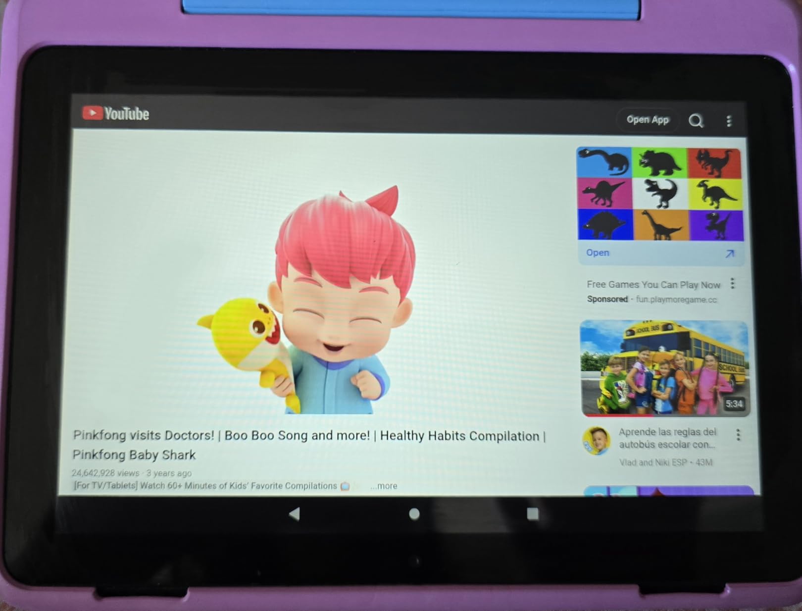 Fire HD 8 Kids Pro tablet, ages 6-12. Bright 8